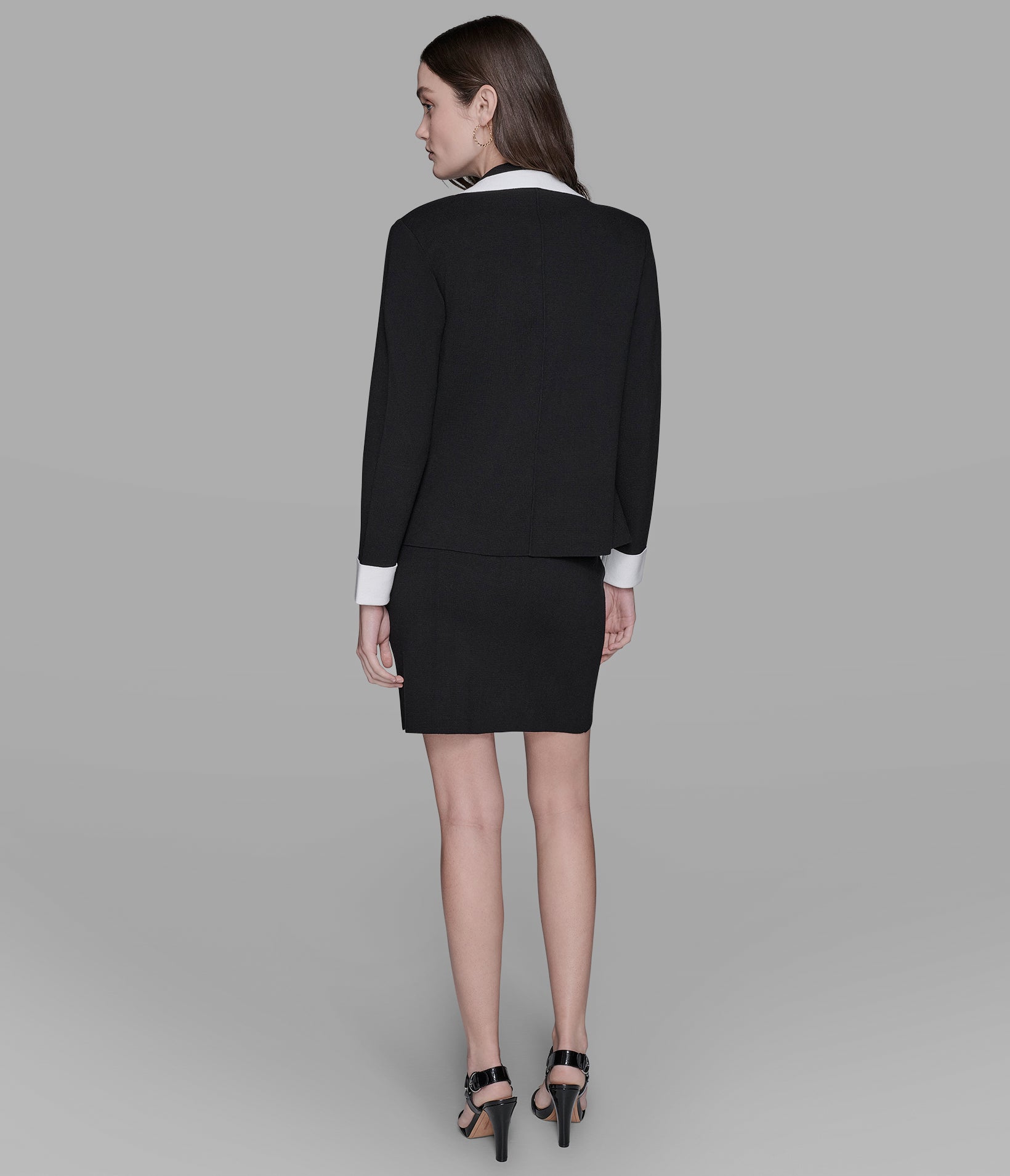 LONG SLEEVE KNIT BLAZER View 2 | Jackets & Coats LONG SLEEVE KNIT BLAZER View 2 | Jackets & Coats