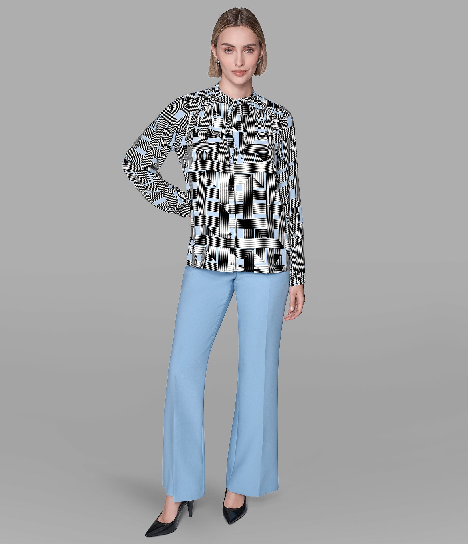 TIE-NECK BLOUSE VIEW 4 TIE-NECK BLOUSE VIEW 4