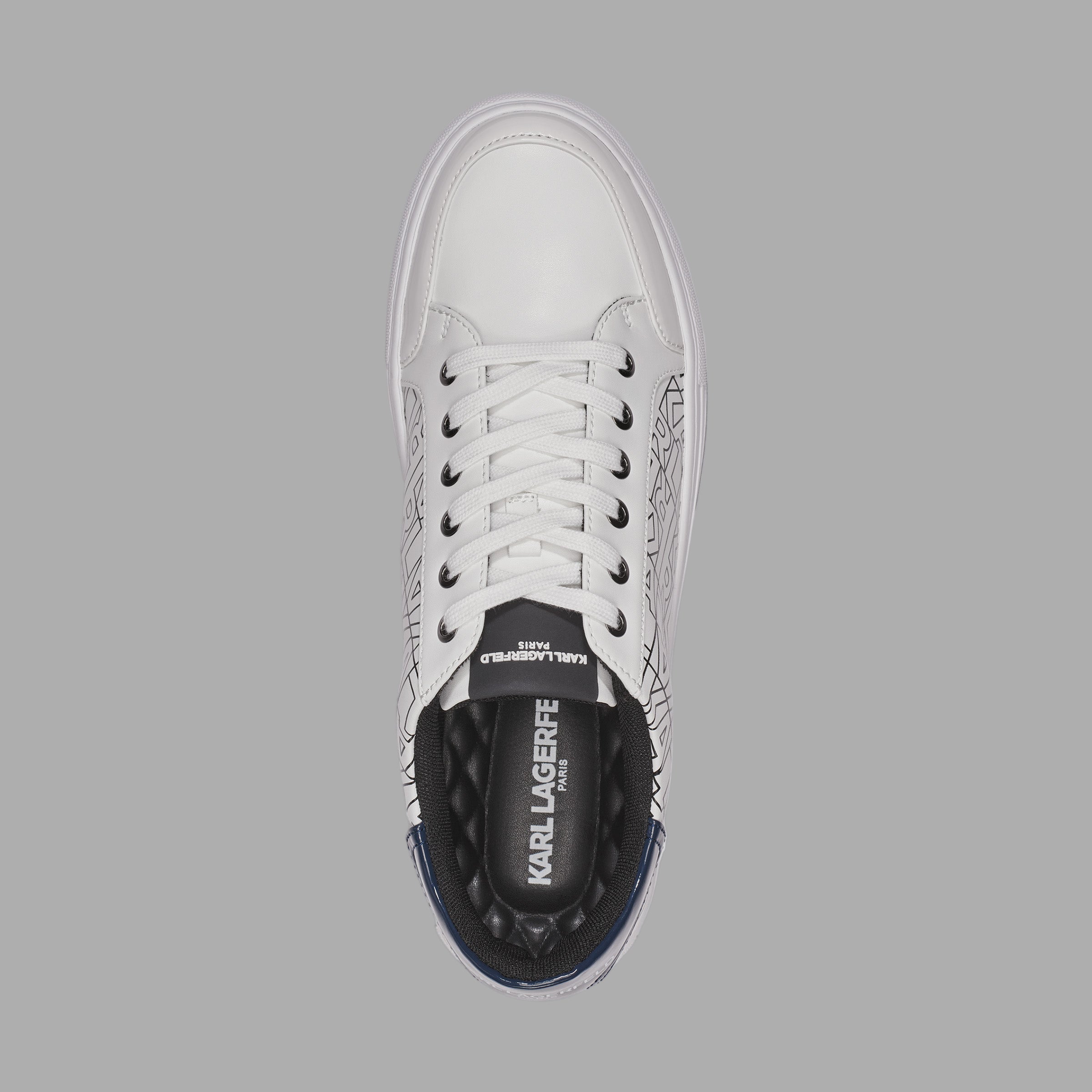 LEATHER SNEAKER WITH PATENT DETAILING AND SIDE LOGO VIEW 3 | Men's Shoes LEATHER SNEAKER WITH PATENT DETAILING AND SIDE LOGO VIEW 3 | Men's Shoes