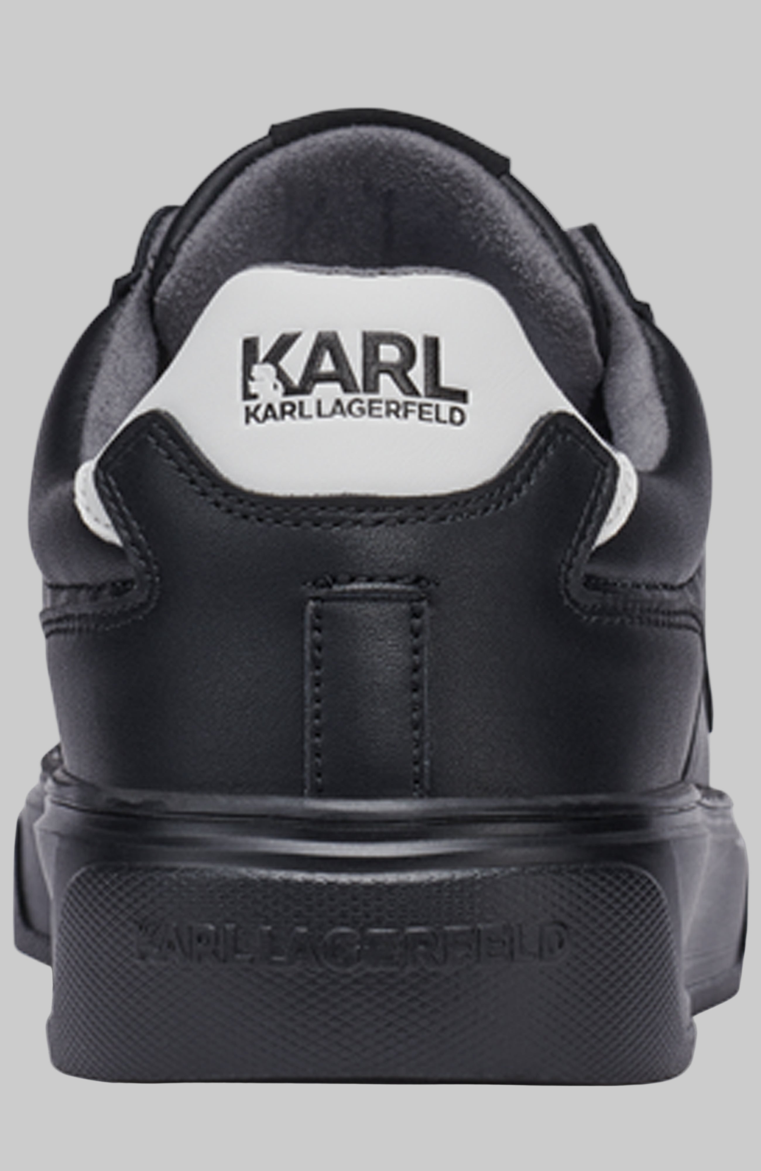 LEATHER SNEAKER WITH SIDE KARL LOGO PATCH VIEW 3 | Men's Shoes LEATHER SNEAKER WITH SIDE KARL LOGO PATCH VIEW 3 | Men's Shoes