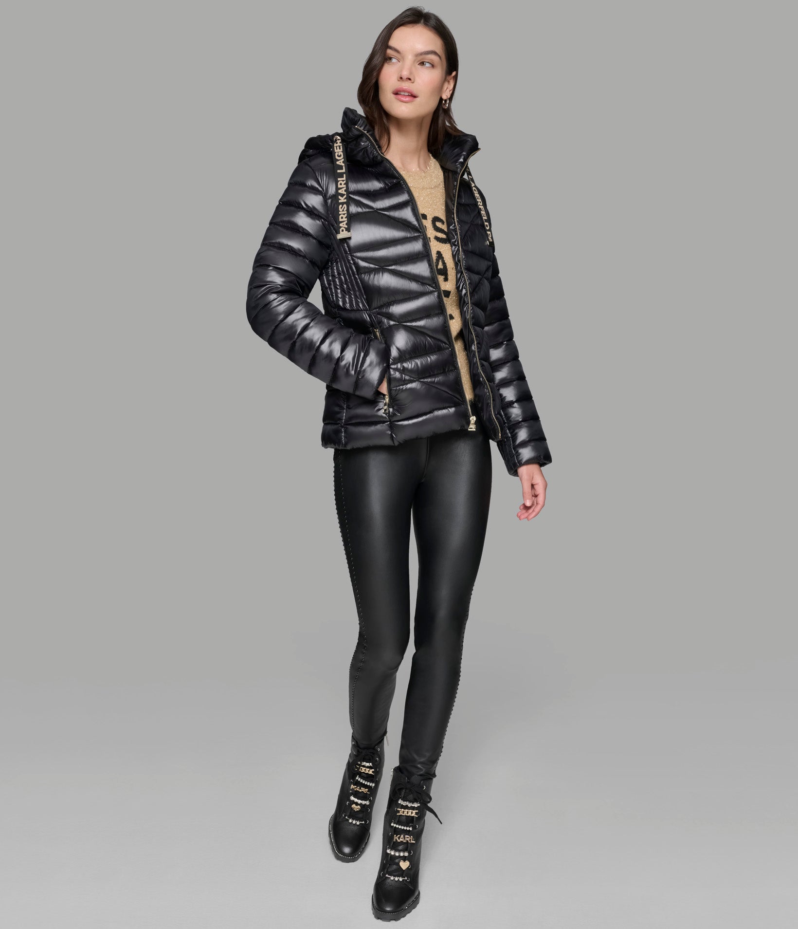 SHORT PUFFER JACKET WITH LOGO VIEW 7 | Jackets & Coats SHORT PUFFER JACKET WITH LOGO VIEW 7 | Jackets & Coats