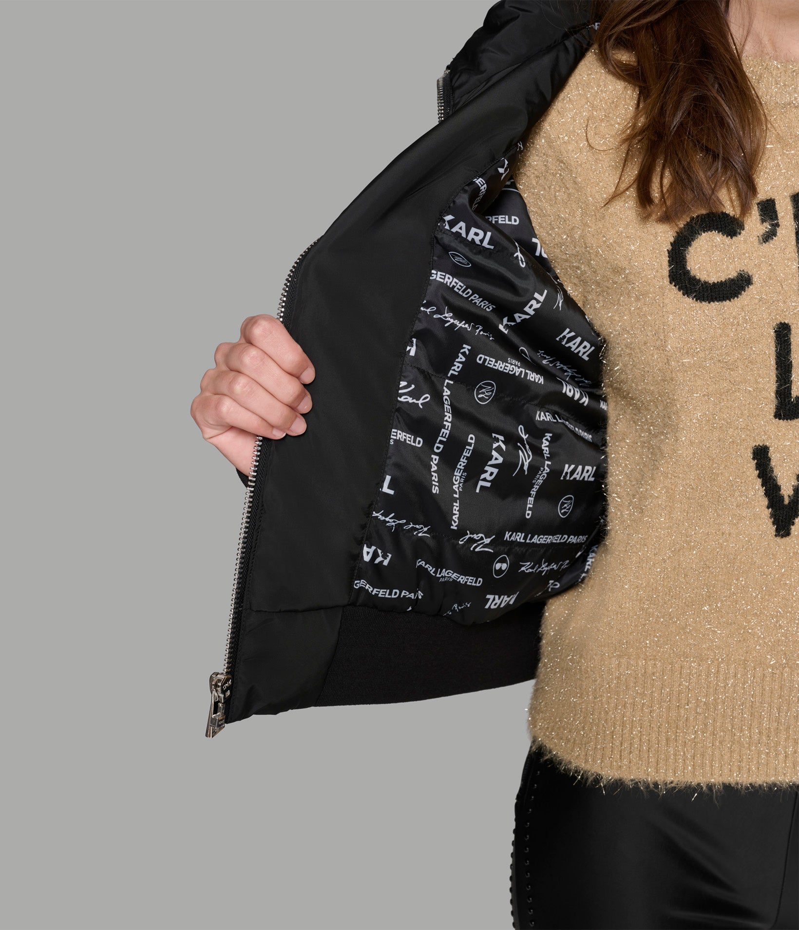 CROPPED LOGO BOMBER JACKET VIEW 9 | Best Sellers Shop CROPPED LOGO BOMBER JACKET VIEW 9 | Best Sellers Shop