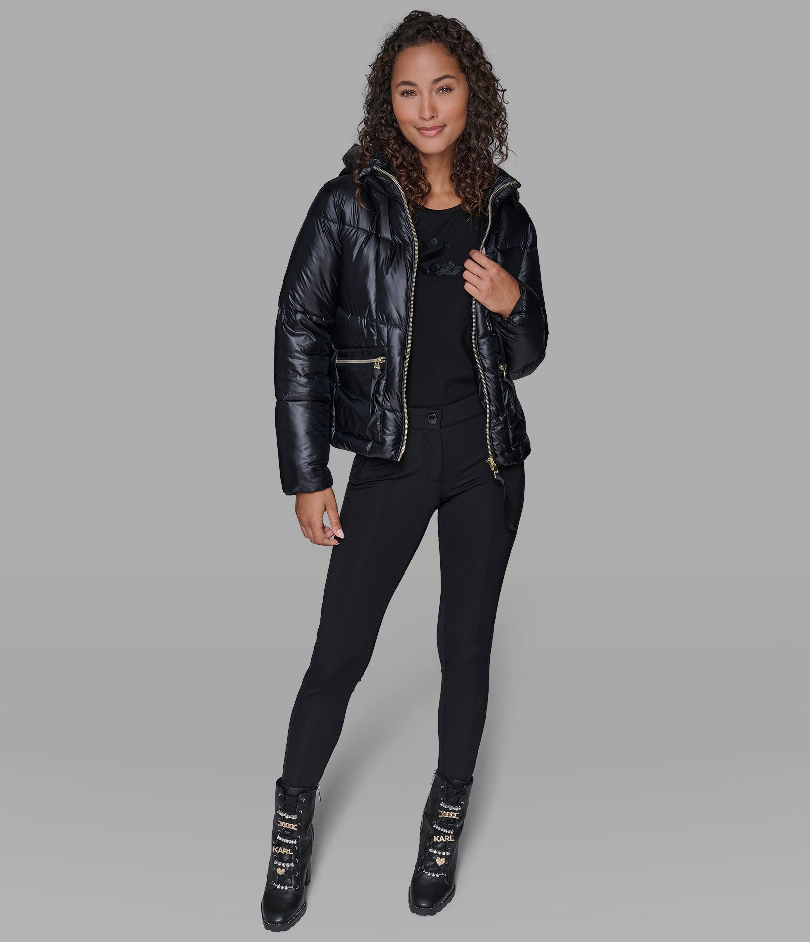 SHORT HOODED PUFFER VIEW 3 | Jackets & Coats SHORT HOODED PUFFER VIEW 3 | Jackets & Coats