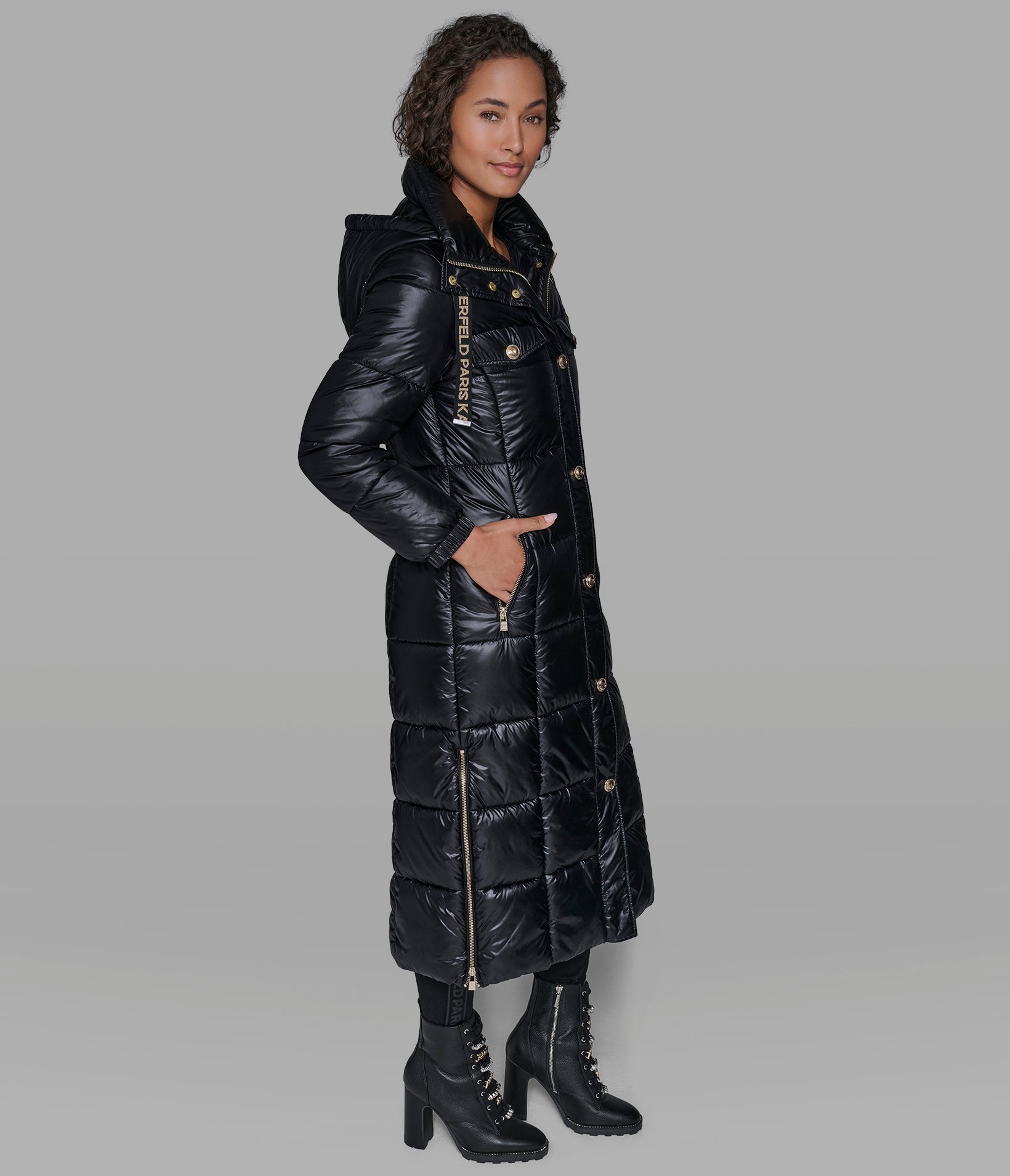 MAXI PUFFER WITH KL BUTTONS VIEW 3 | Jackets & Coats MAXI PUFFER WITH KL BUTTONS VIEW 3 | Jackets & Coats