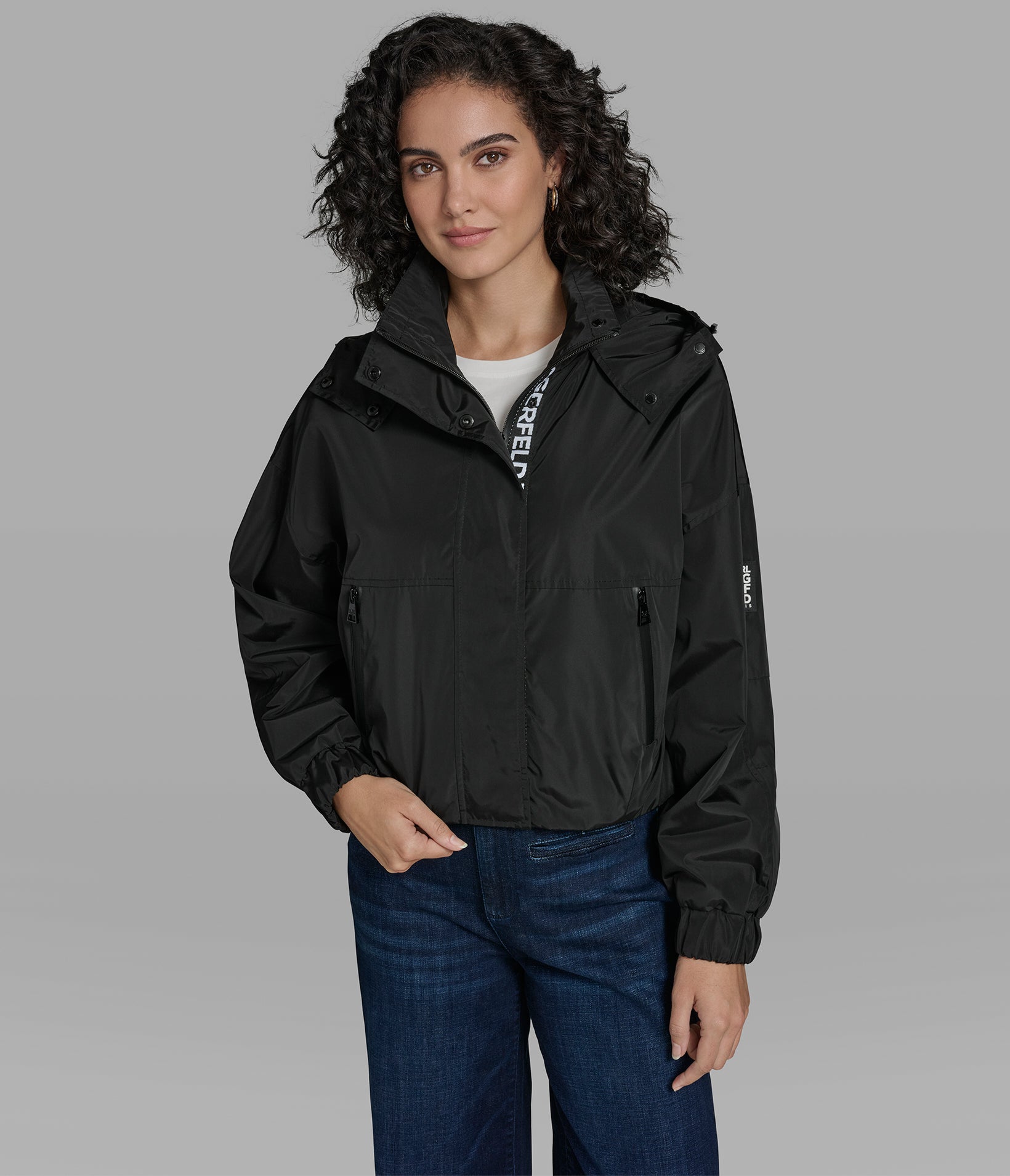 CROPPED LOGO WINDBREAKER View 1 | New Women's Clothing CROPPED LOGO WINDBREAKER View 1 | New Women's Clothing