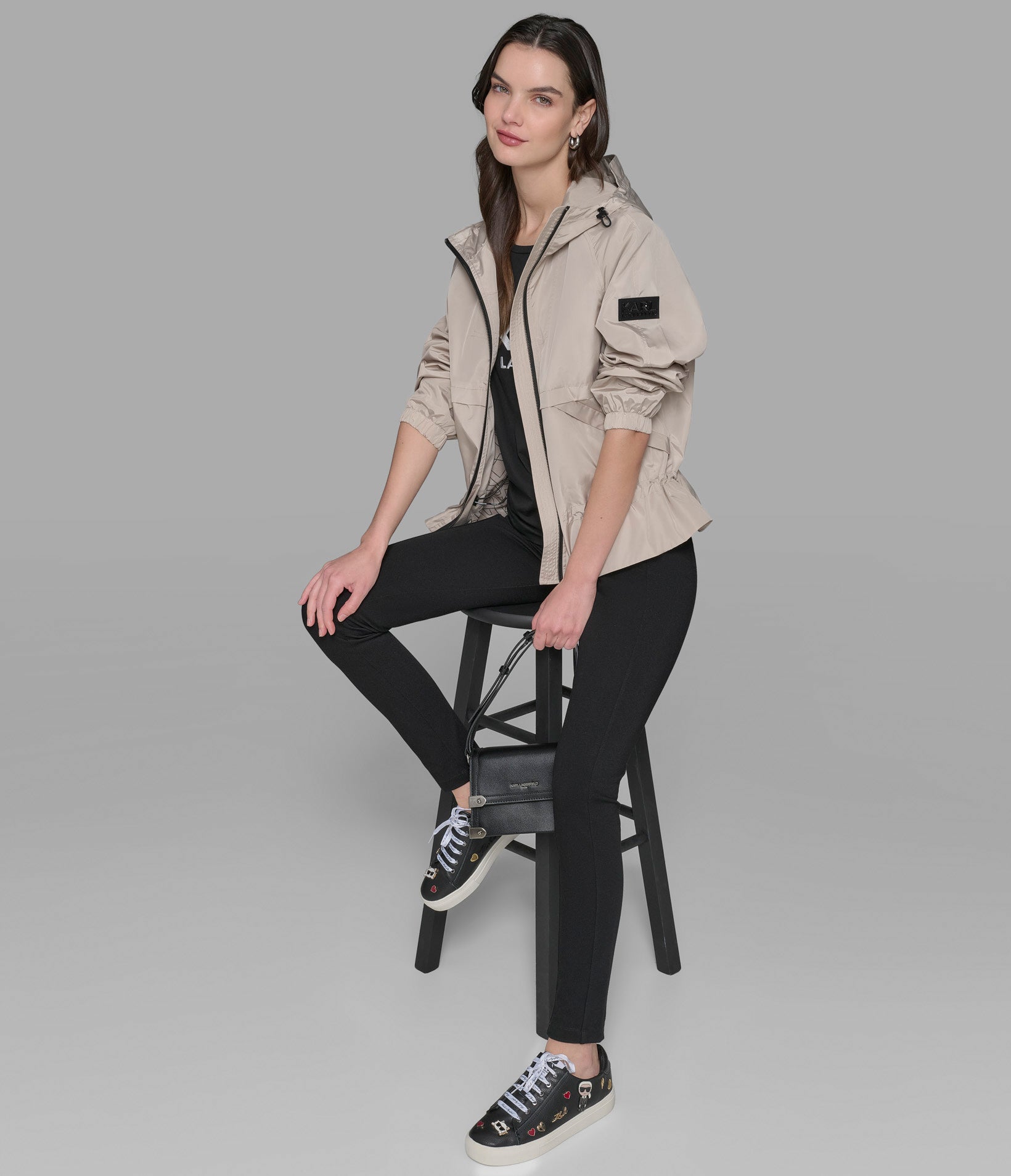 PEPLUM BOMBER WITH HOOD VIEW 5 | Jackets & Coats PEPLUM BOMBER WITH HOOD VIEW 5 | Jackets & Coats