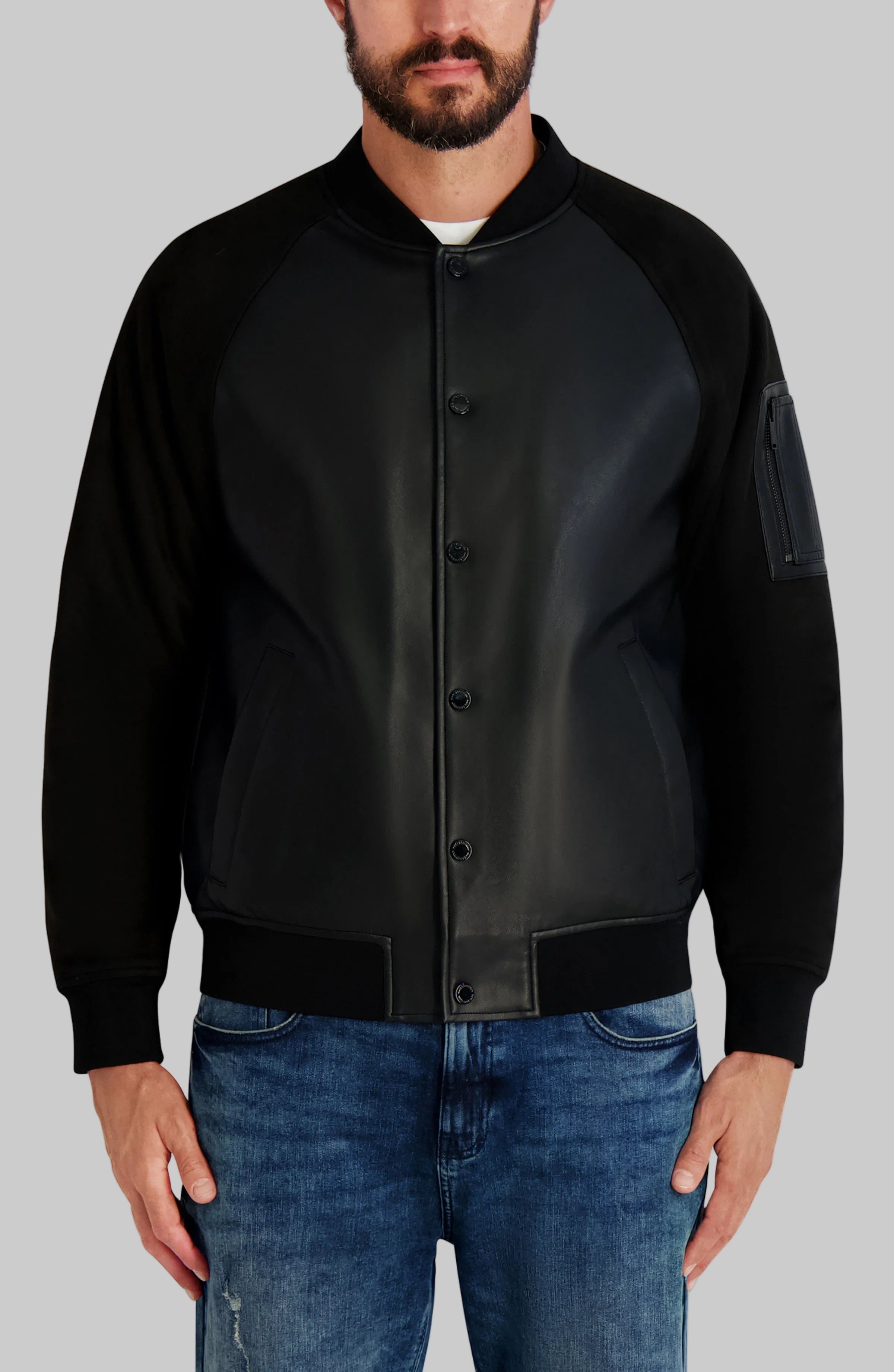 RAGLAN BOMBER WITH SNAP BUTTONS VIEW 6 | Men's Coats & Jackets RAGLAN BOMBER WITH SNAP BUTTONS VIEW 6 | Men's Coats & Jackets