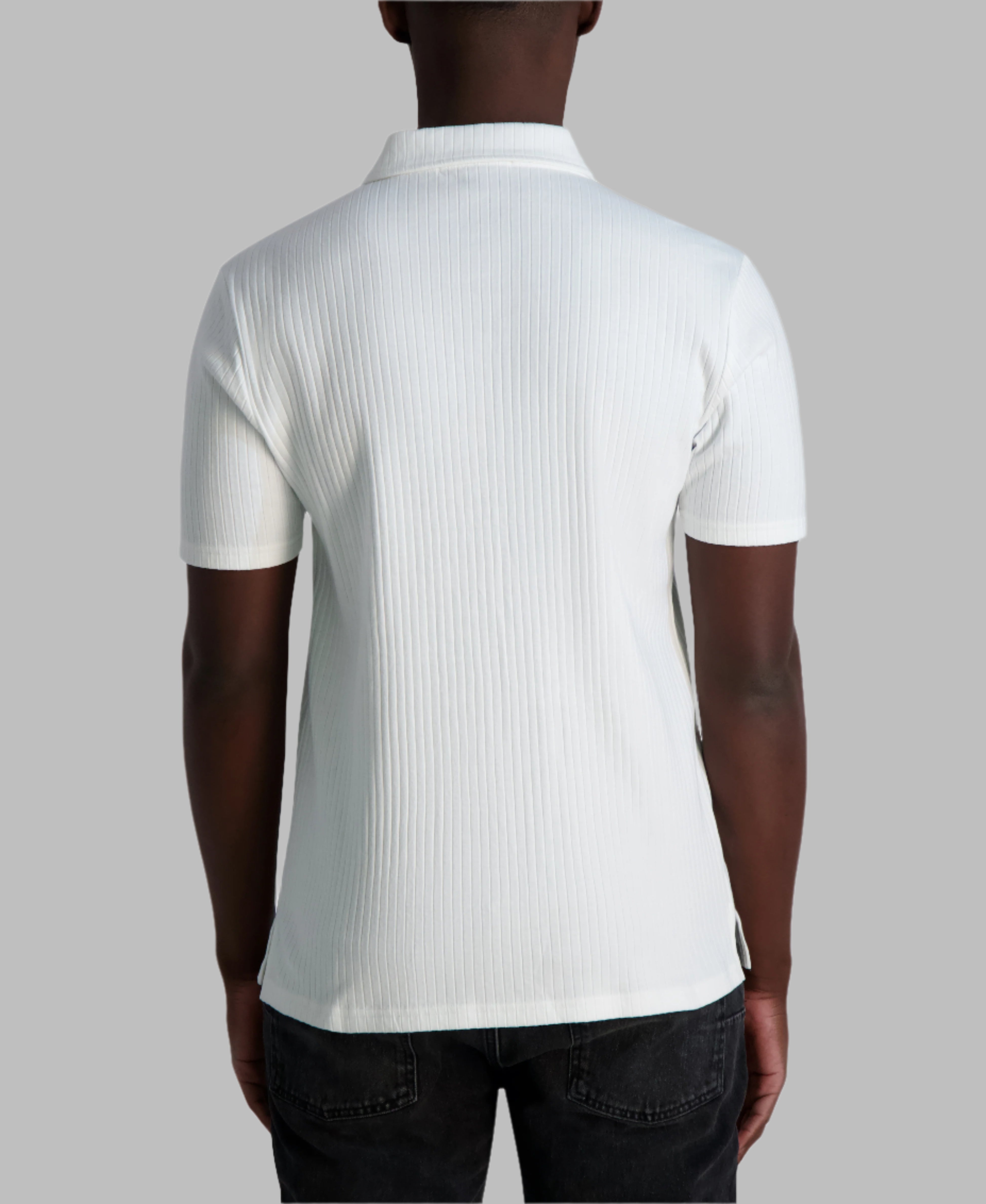 RIBBED DROP NEEDLE POLO SHIRT View 2 | MEN'S FALL COLLECTION RIBBED DROP NEEDLE POLO SHIRT View 2 | MEN'S FALL COLLECTION