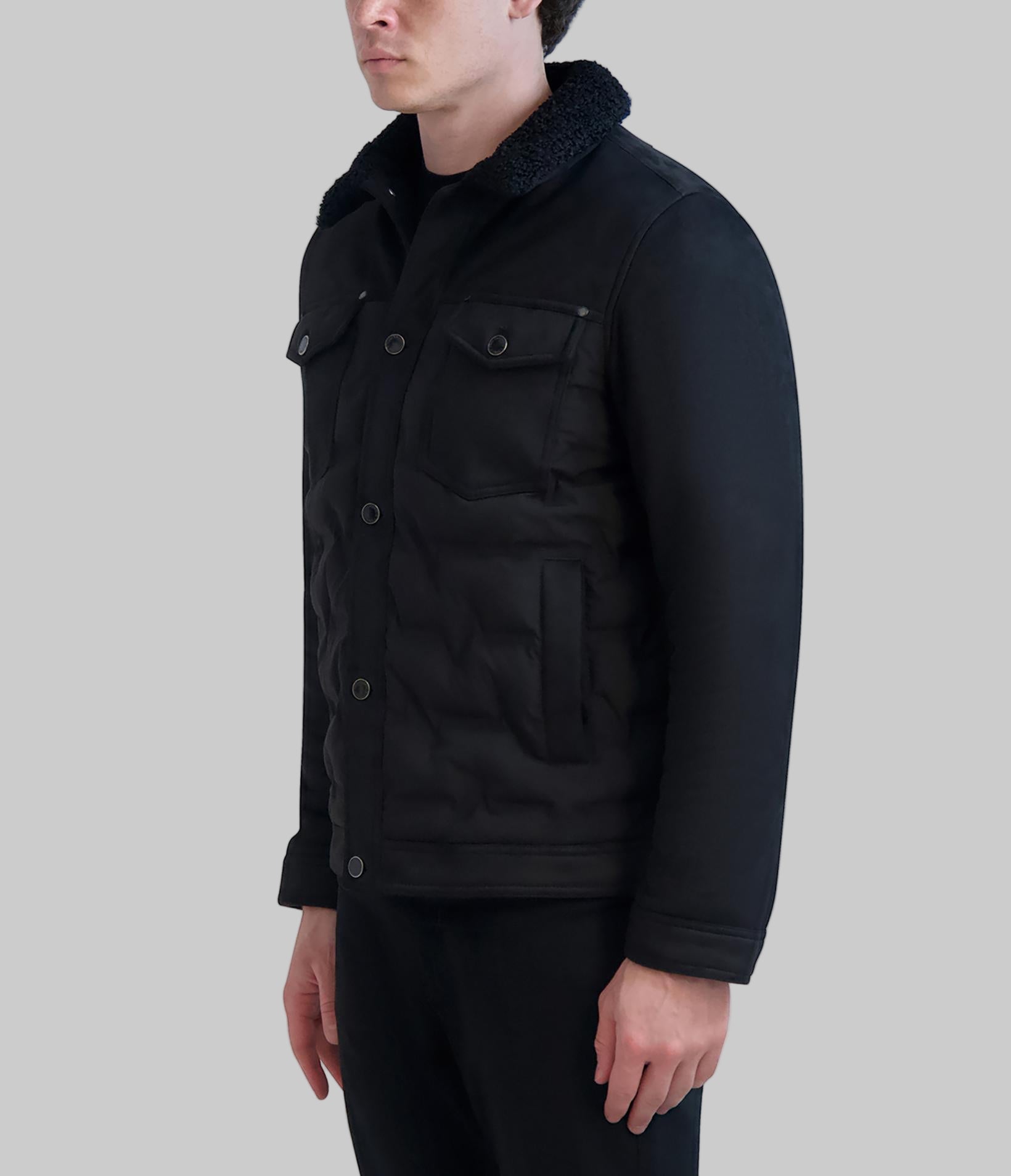 FAUX SUEDE TRUCKER JACKET VIEW 3 | Men's Sale FAUX SUEDE TRUCKER JACKET VIEW 3 | Men's Sale