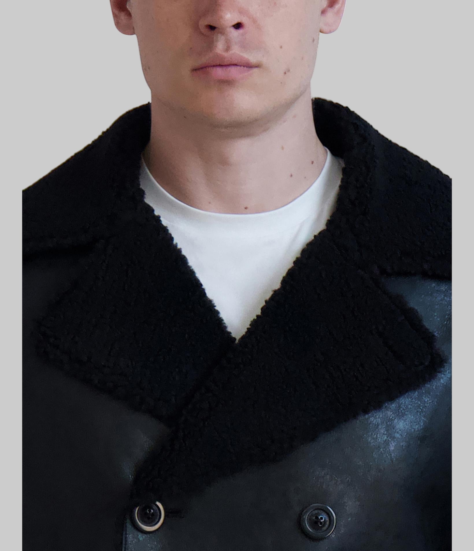 FAUX SHEARLING COLLARED BUTTON FRONT JACKET VIEW 5 | Gifts For Him FAUX SHEARLING COLLARED BUTTON FRONT JACKET VIEW 5 | Gifts For Him