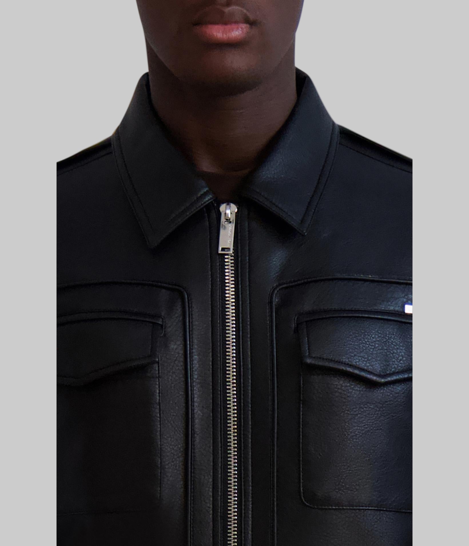 COLLARED LEATHER JACKET VIEW 5 | Men's Coats & Jackets COLLARED LEATHER JACKET VIEW 5 | Men's Coats & Jackets