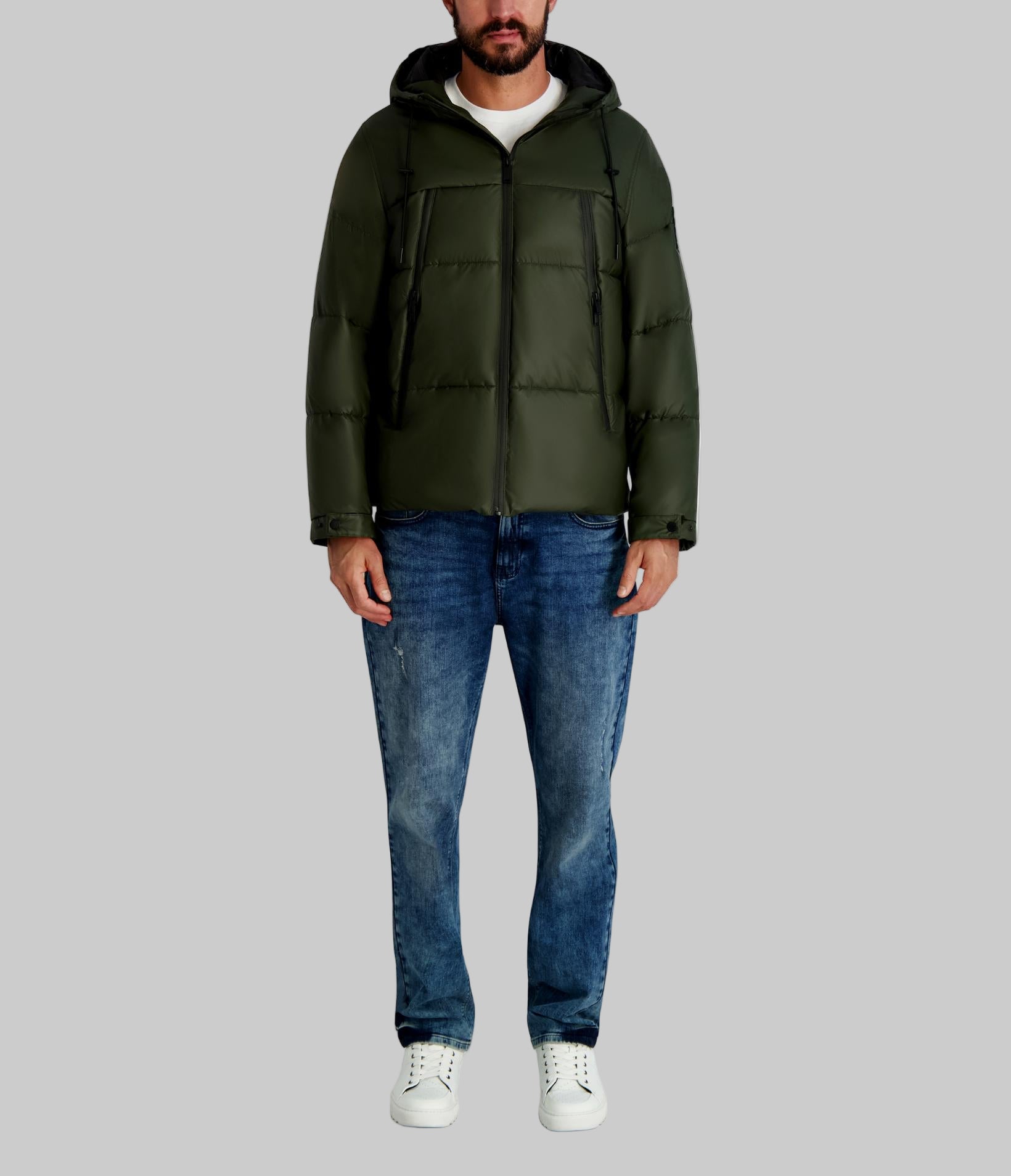 MID WEIGHT HOODED PUFFER WITH POCKETS VIEW 5 | Men's Clearance MID WEIGHT HOODED PUFFER WITH POCKETS VIEW 5 | Men's Clearance