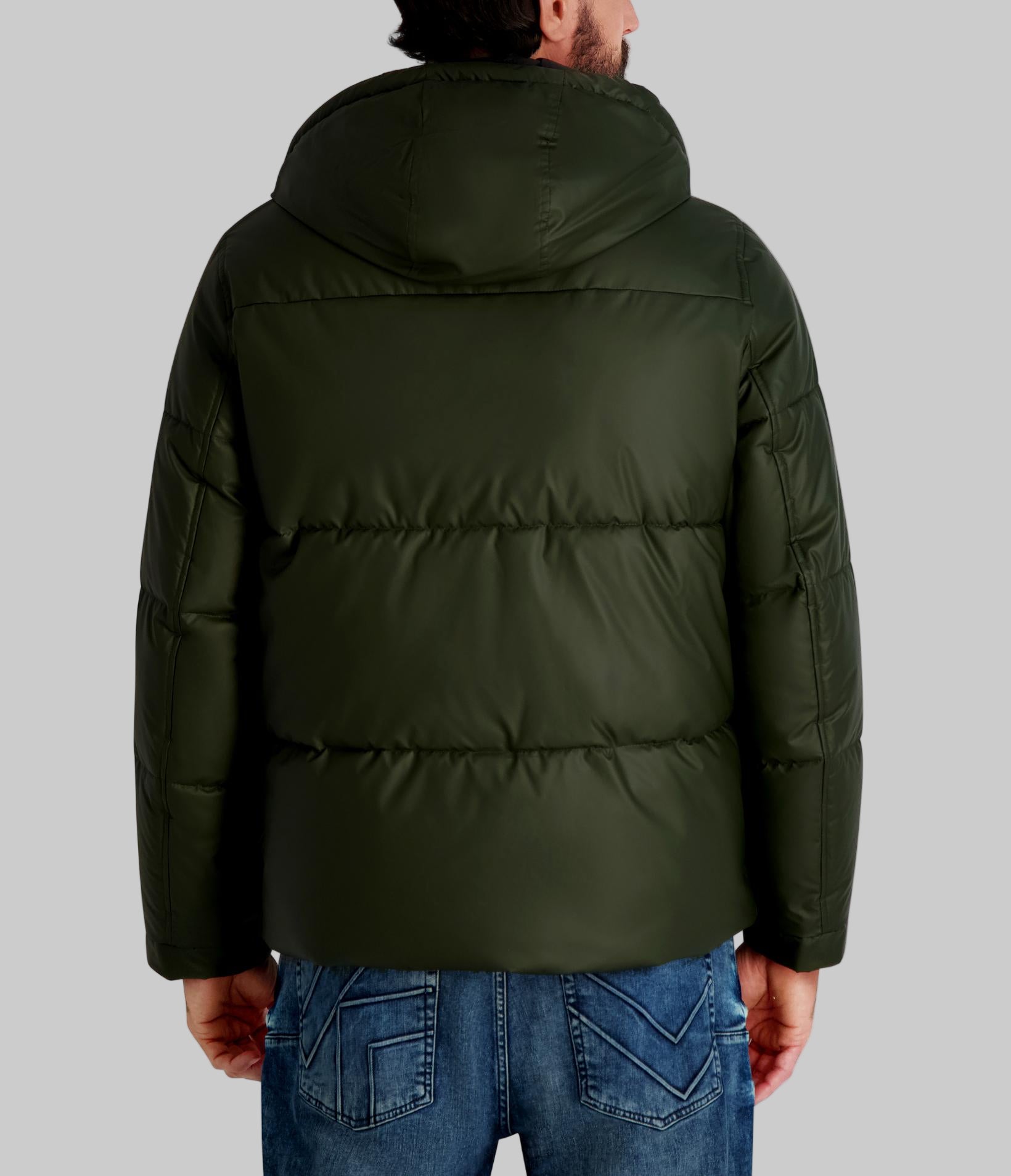 MID WEIGHT HOODED PUFFER WITH POCKETS View 2 | Men's Coats & Jackets MID WEIGHT HOODED PUFFER WITH POCKETS View 2 | Men's Coats & Jackets