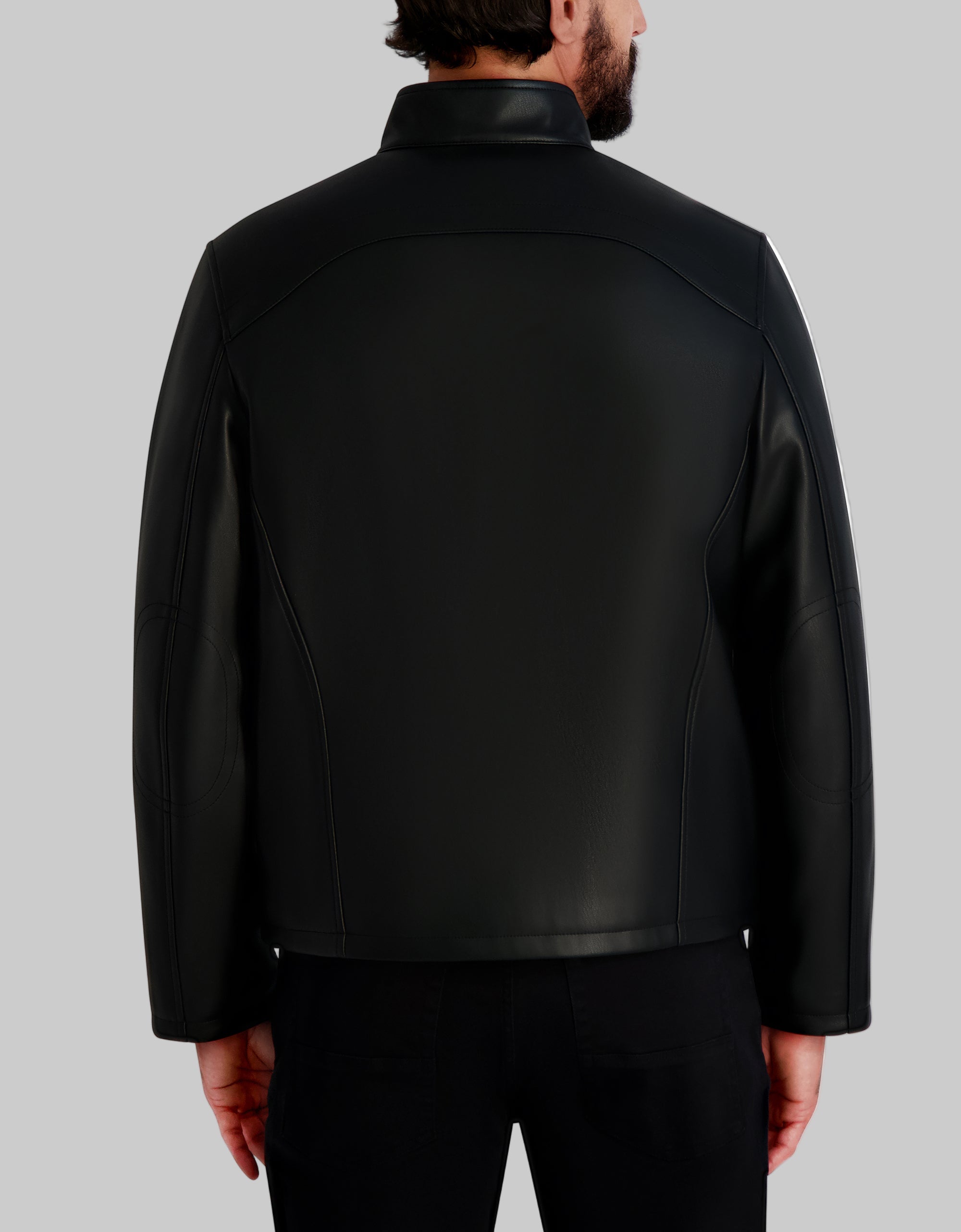 CIRCLE STITCH FAUX LEATHER JACKET View 2 | Men's Coats & Jackets CIRCLE STITCH FAUX LEATHER JACKET View 2 | Men's Coats & Jackets