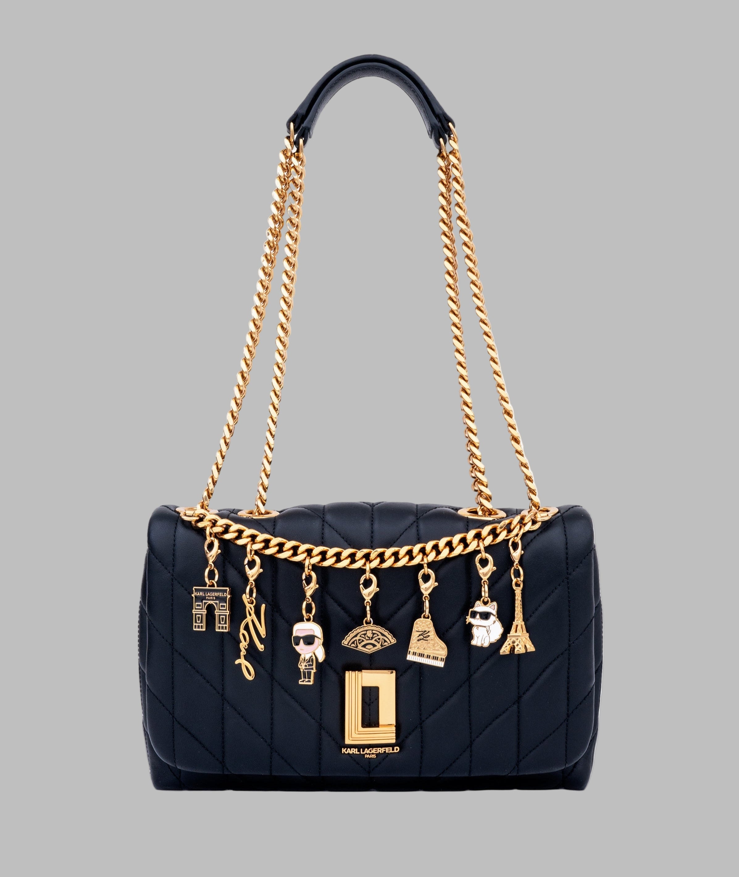 LAFAYETTE SHOULDER BLACK WITH CHARMS View 2 | Women's Shoulder Bags LAFAYETTE SHOULDER BLACK WITH CHARMS View 2 | Women's Shoulder Bags