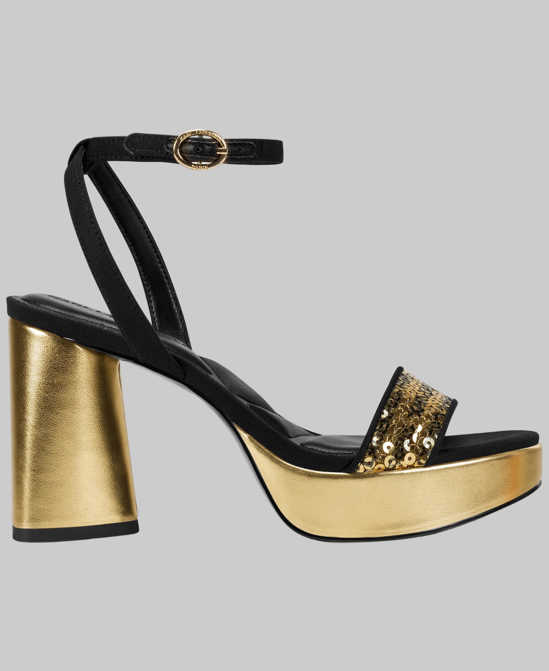 HADEN LOGO SEQUIN PLATFORM HEEL View 1 | Women's Heels & Wedges