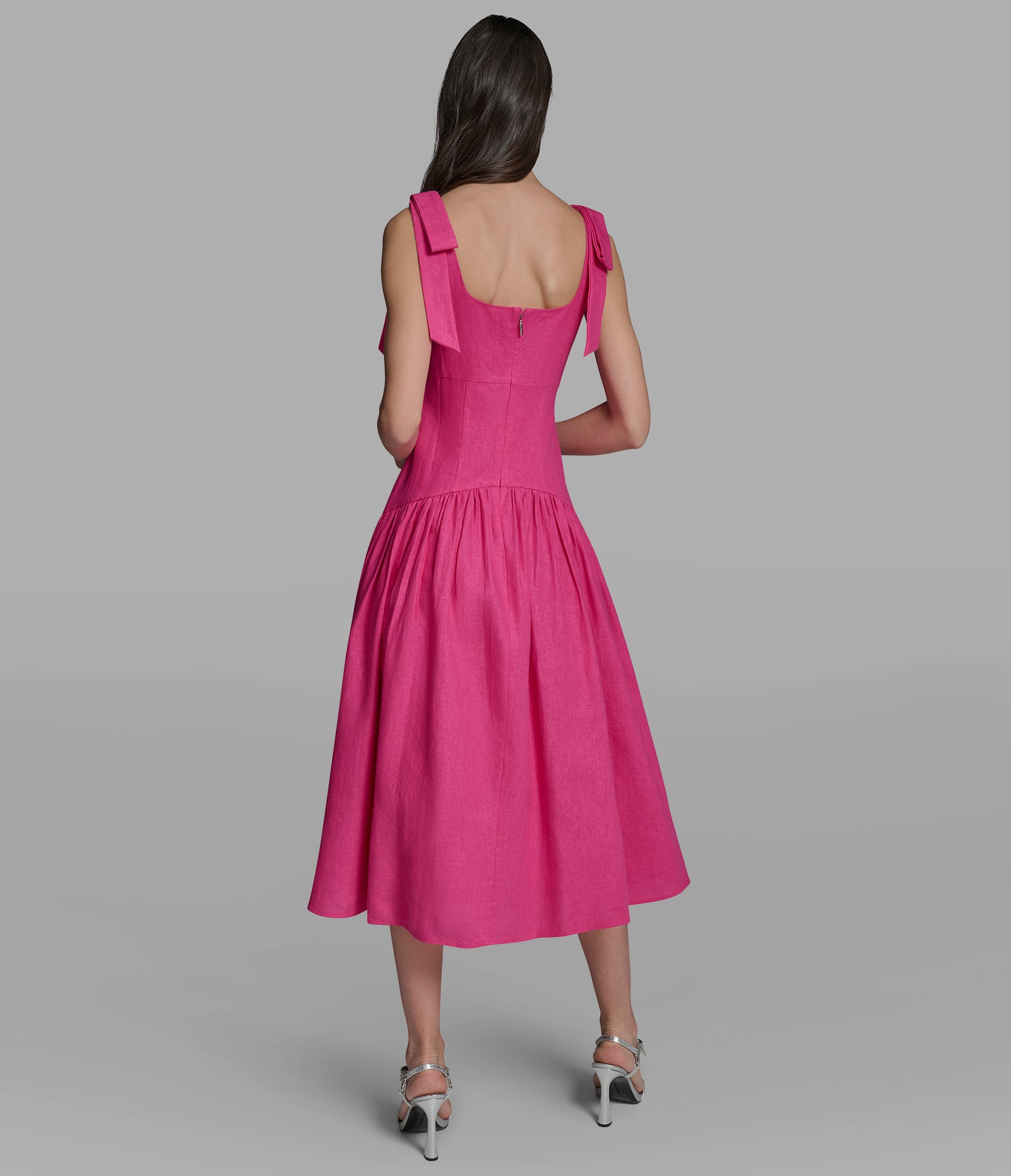 BOW STRAP MIDI DRESS View 2 | Products