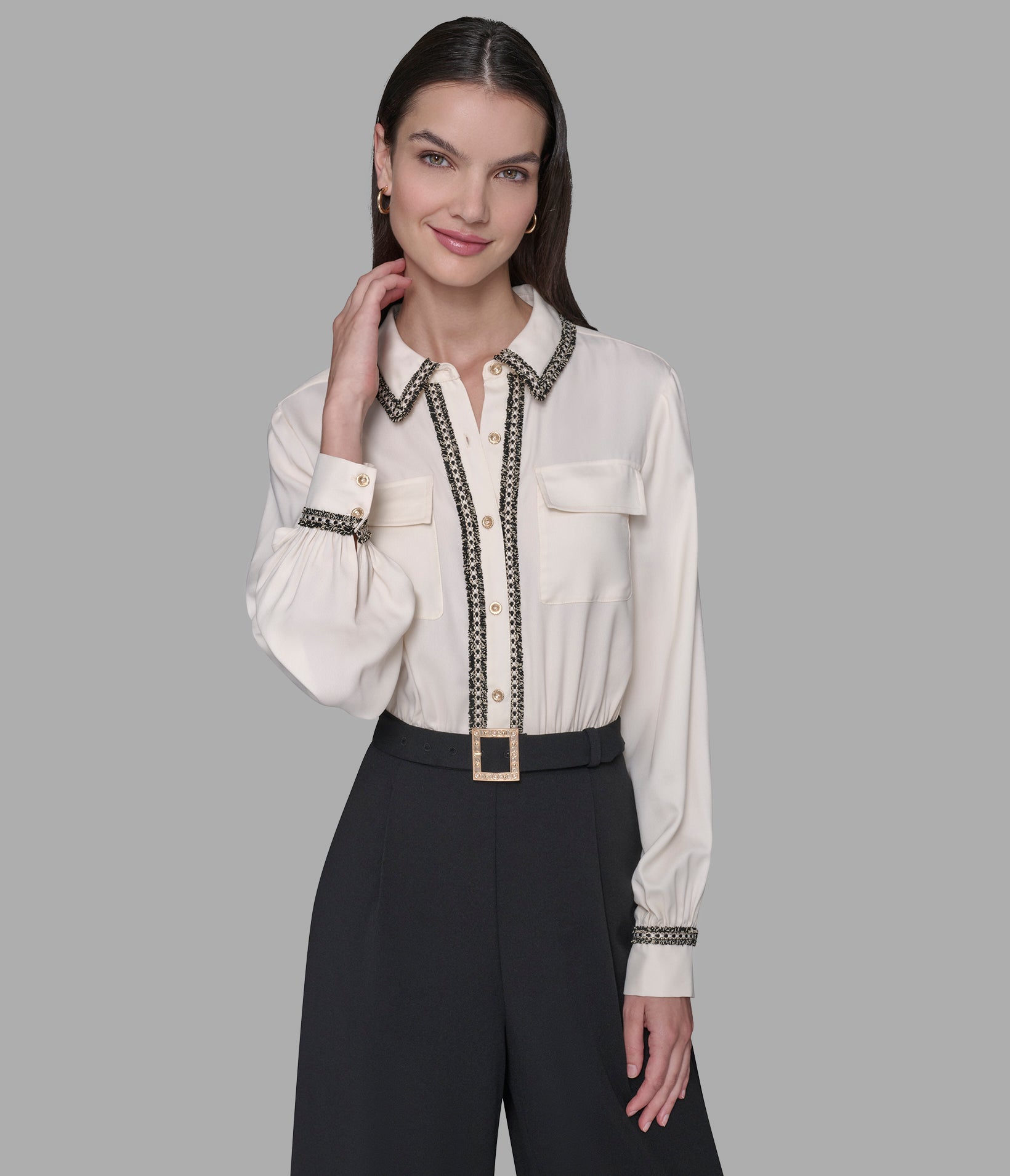 SCUBA CREPE WIDE-LEG JUMPSUIT VIEW 4 | Women's Clothing Sale