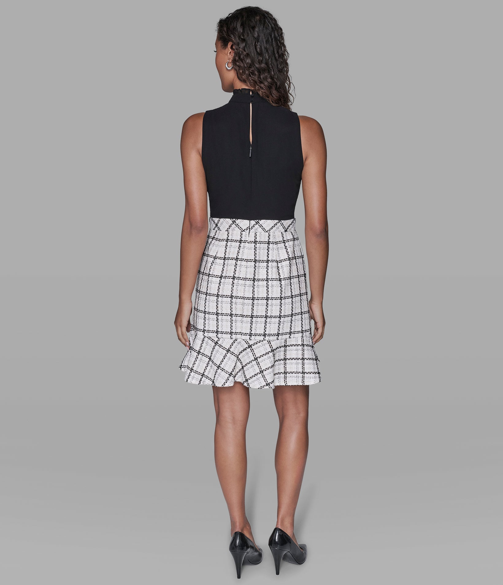 PLAID TWEED SKIRT DRESS View 2 | Women's Matching Sets