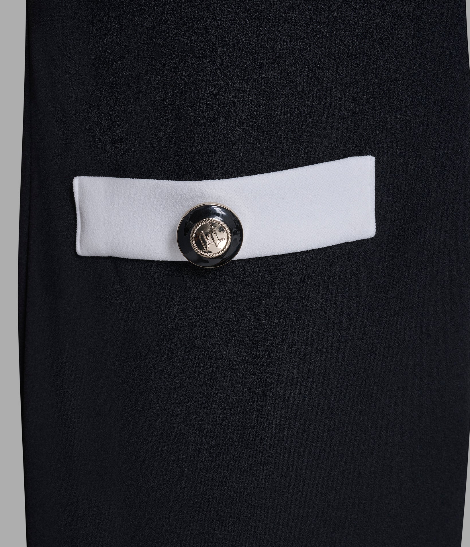 SCUBA CREPE DRESS WITH CONTRAST FRAMING VIEW 5