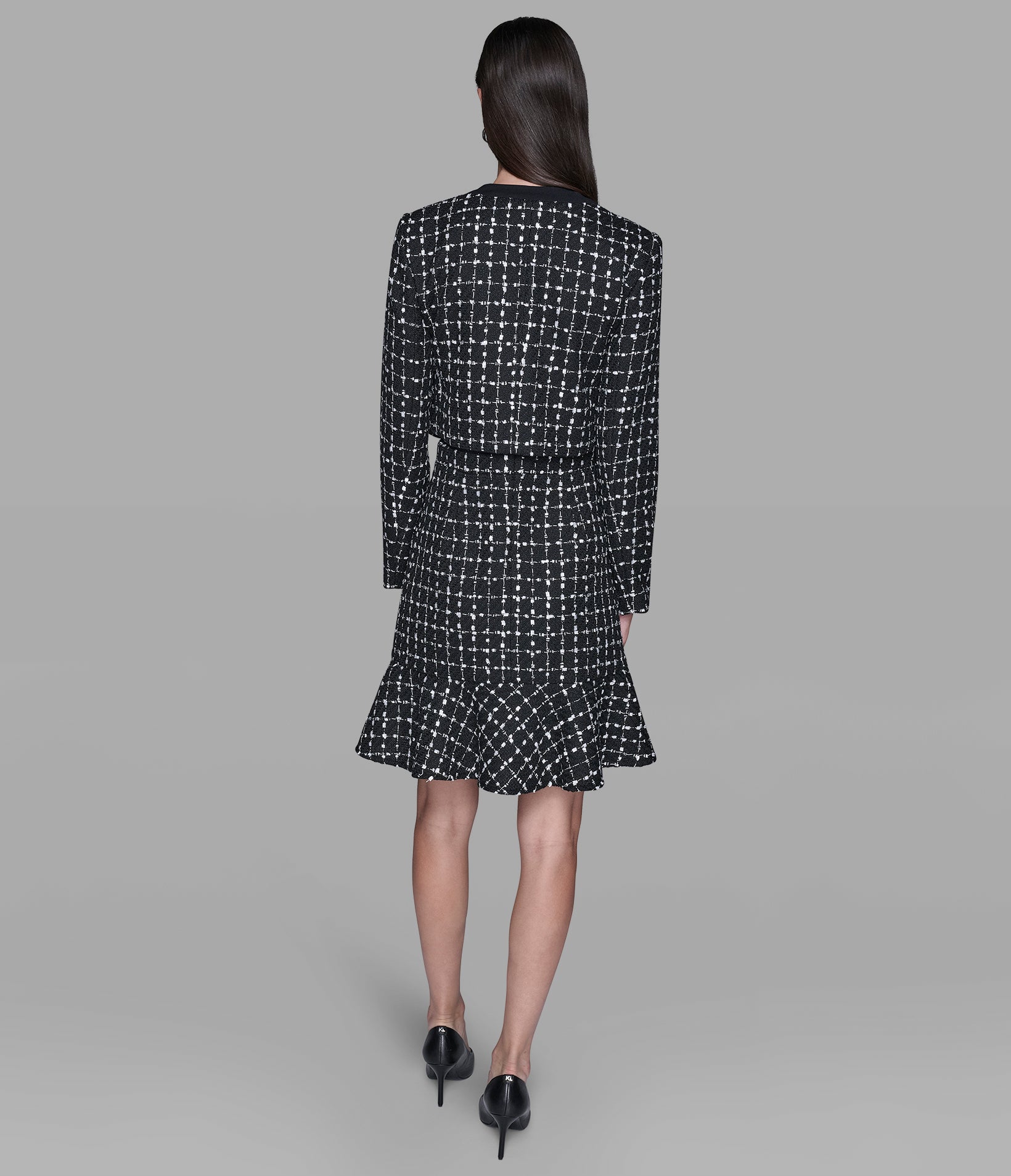 CROPPED TWEED CO-ORD JACKET VIEW 3 | Jackets & Coats
