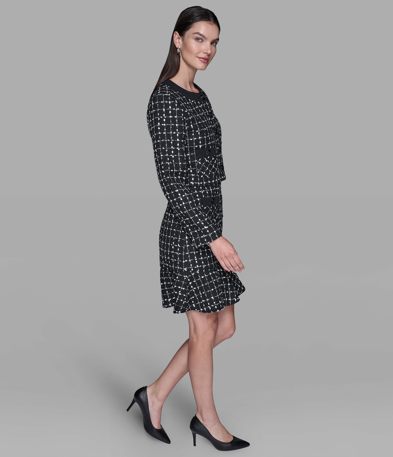 CROPPED TWEED CO-ORD JACKET View 2 | Women's Sale