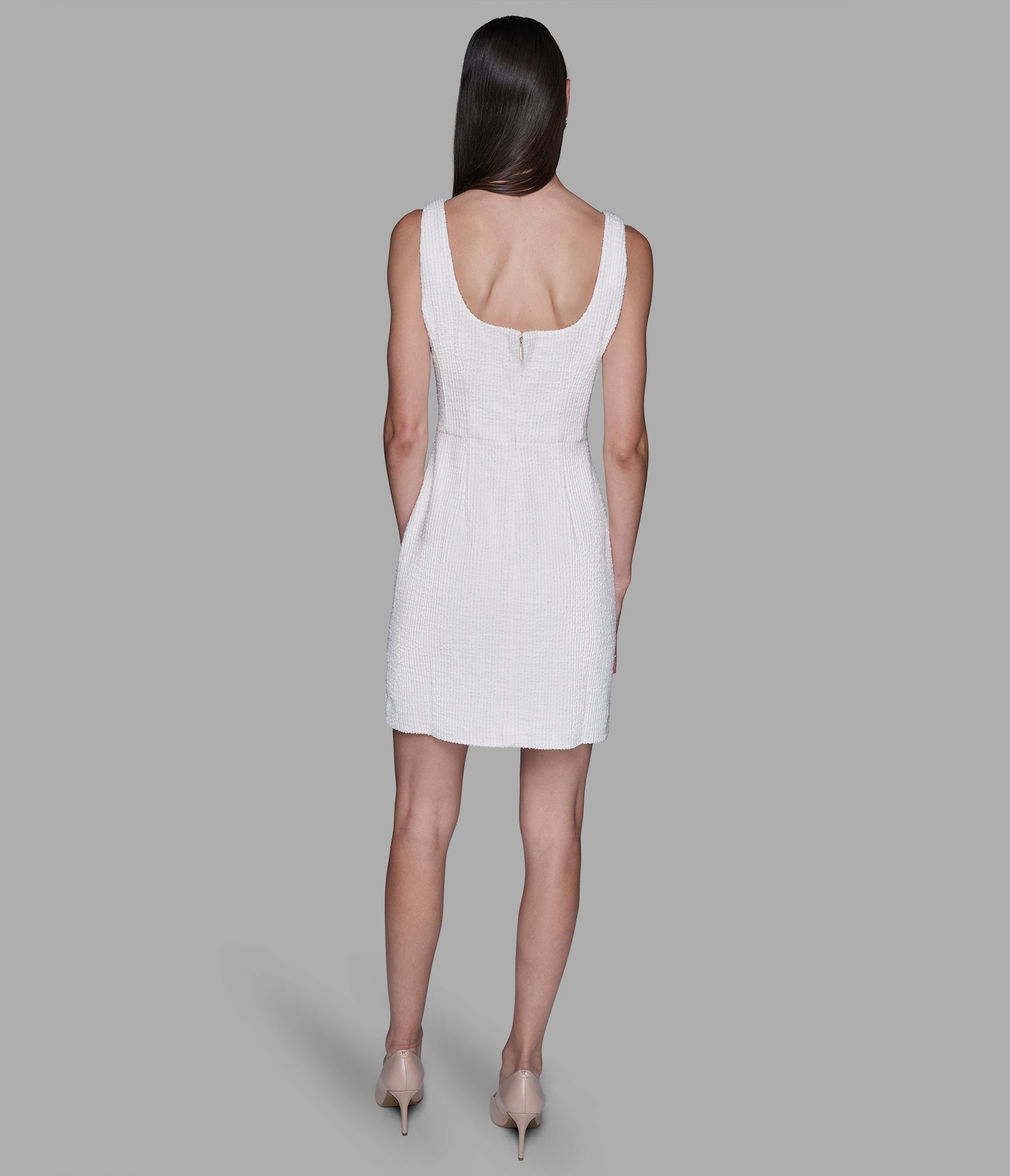 TWEED KNIT SHIFT DRESS View 2 | Valentine's Day Shop