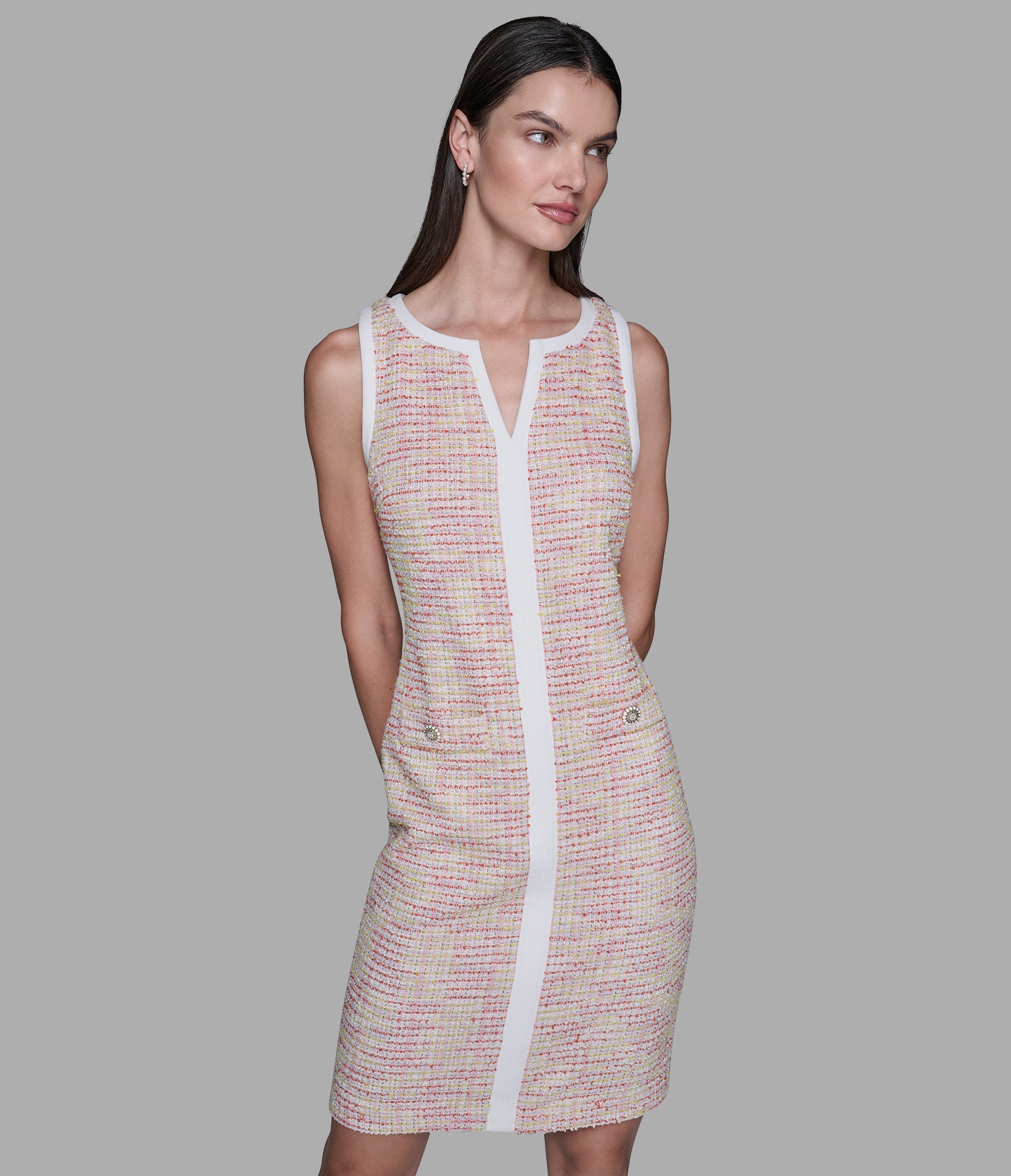 KNIT TWEED SHEATH DRESS View 1 | Women's Dresses & Jumpsuits
