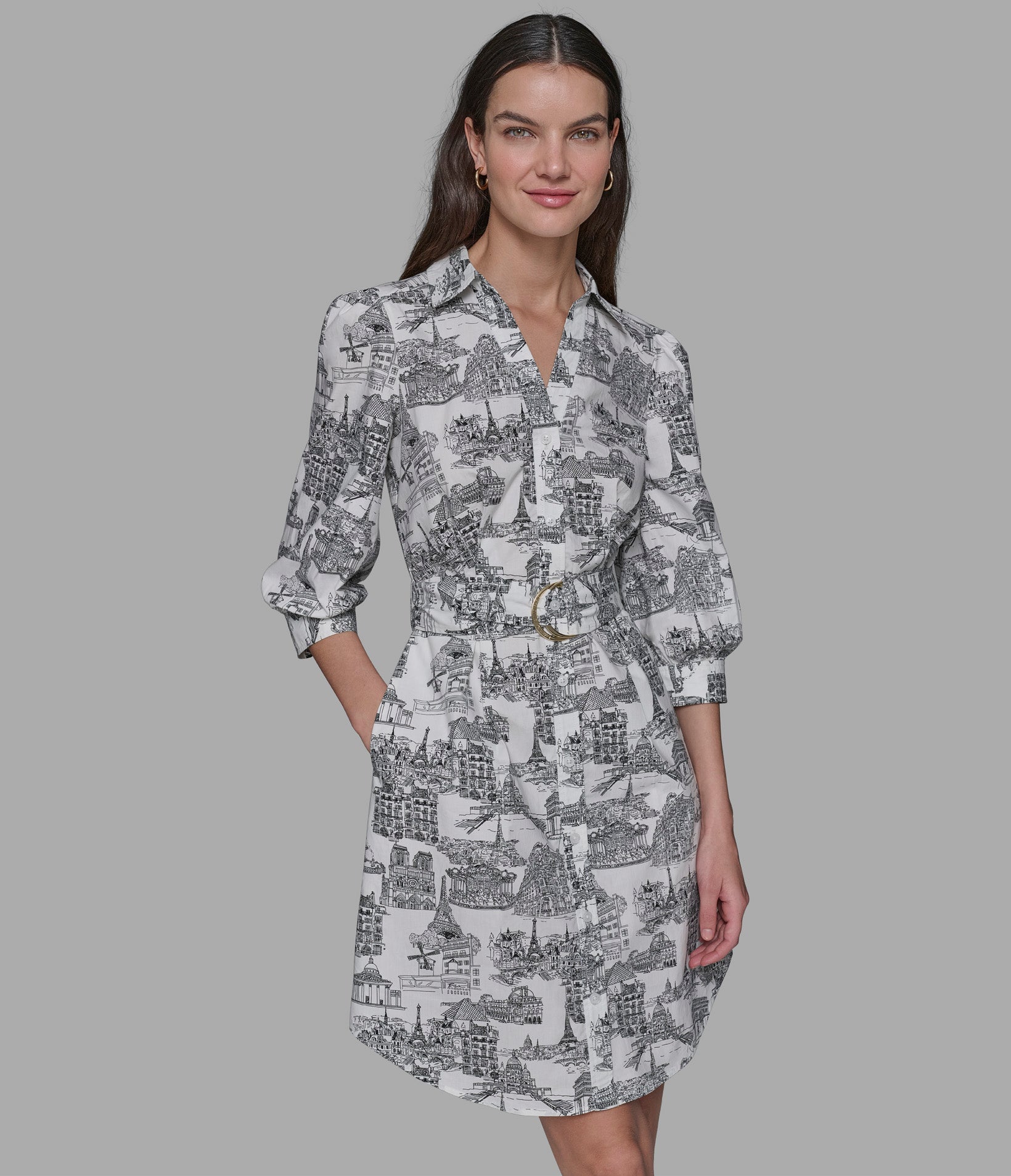 TOILE SKETCH SHIRT DRESS VIEW 4 | New Women's Clothing