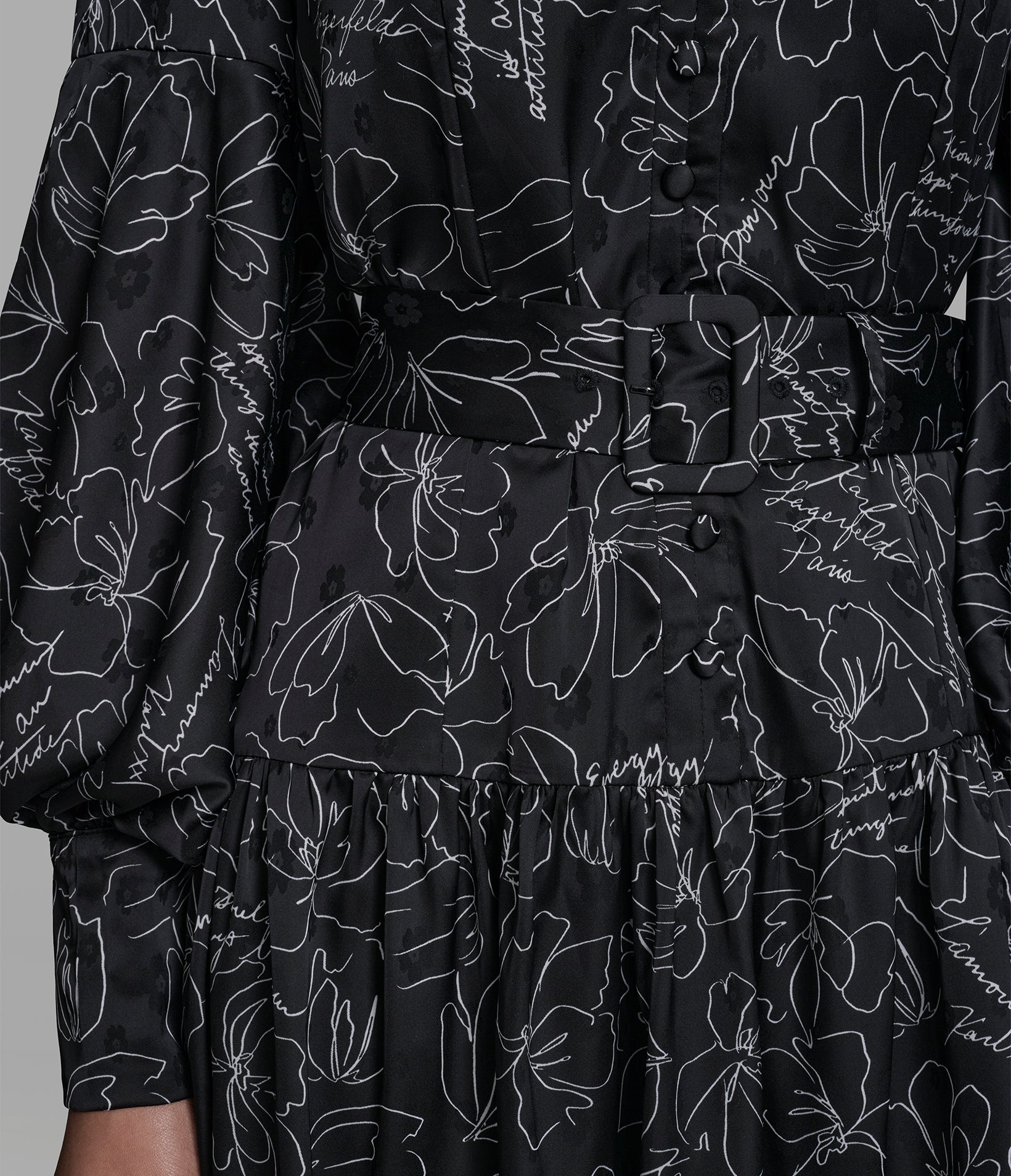 FLORAL OUTLINE SHIRT DRESS VIEW 5 | Women's Clothing