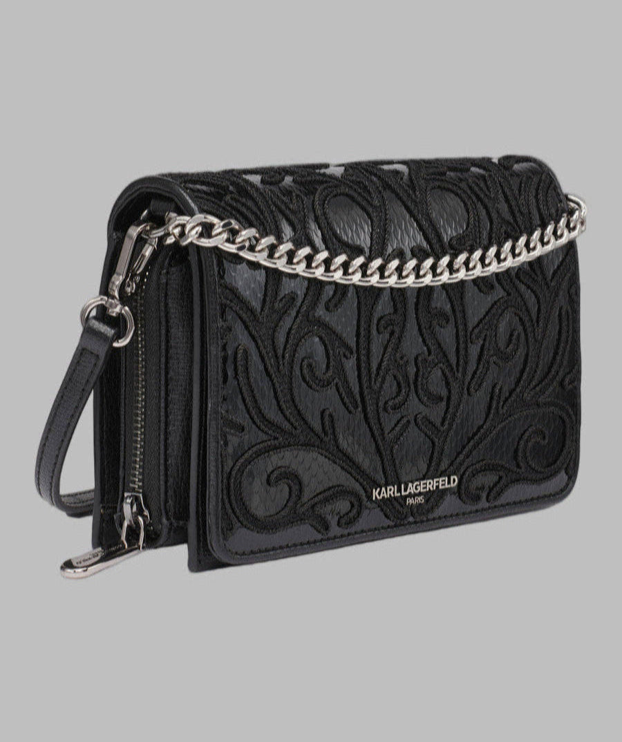 LOURDES CROSSBODY  BLACK EMBRIODERED View 2 | Women's Bags Sale