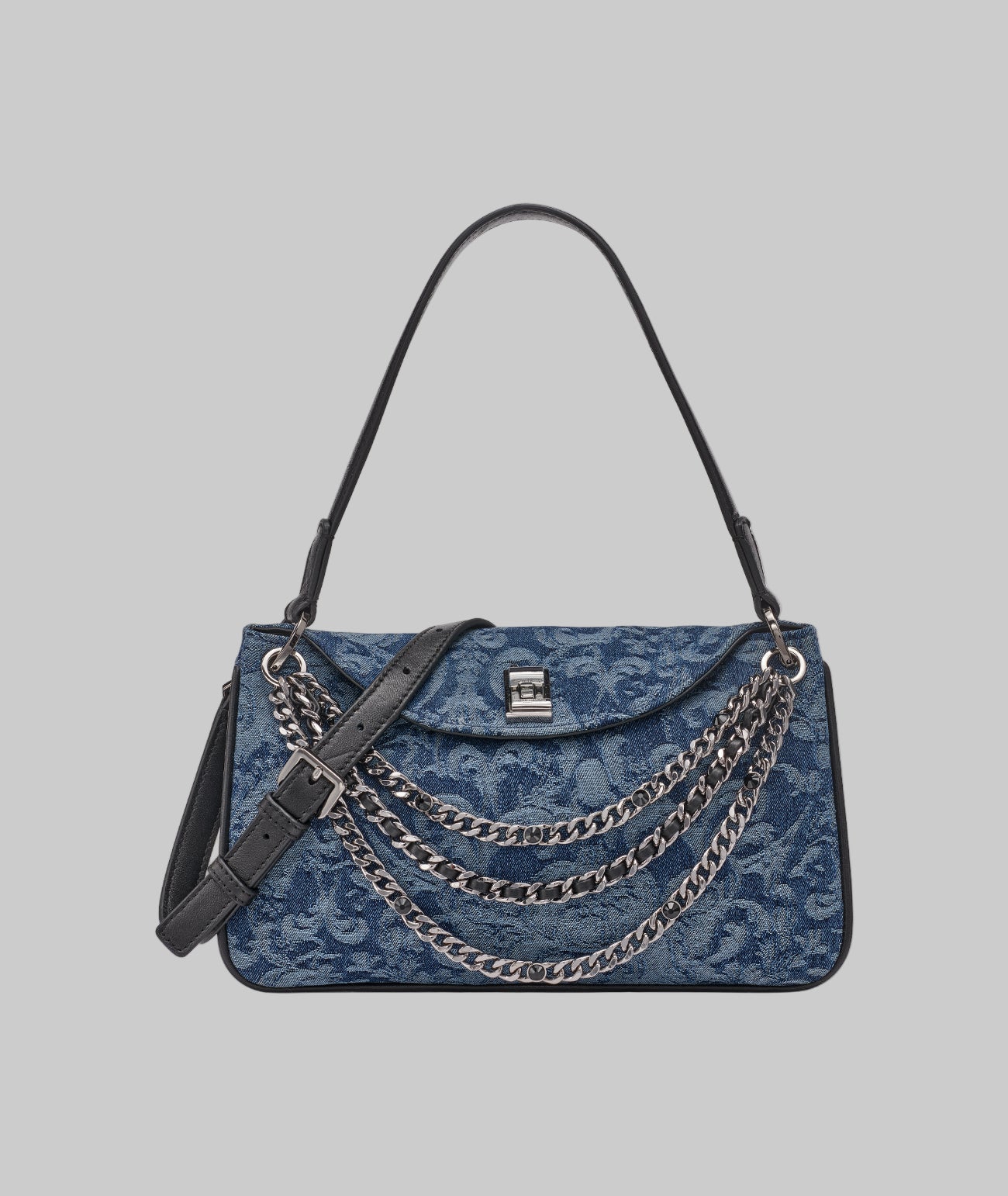 NADINE DENIM JACQUARD SHOULDER BAG View 1 | Women's Bags