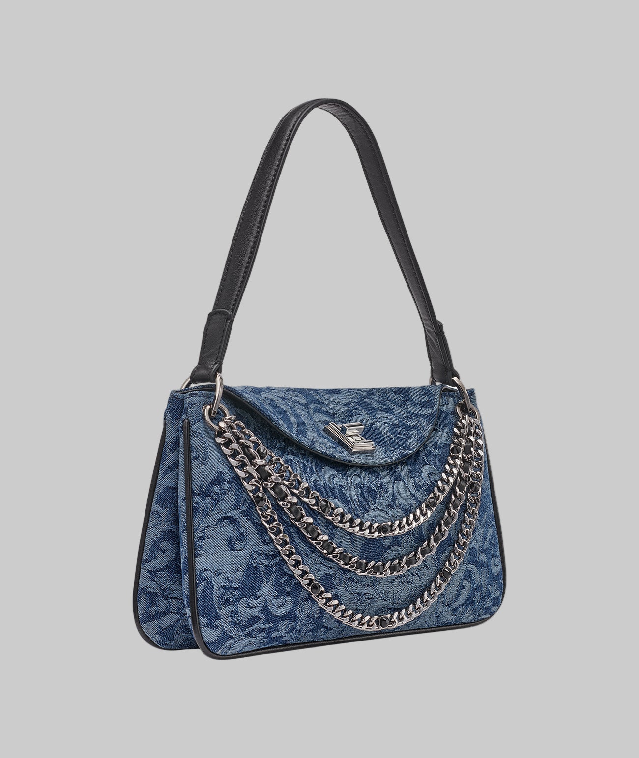 NADINE DENIM JACQUARD SHOULDER BAG View 2 | Women's Bags