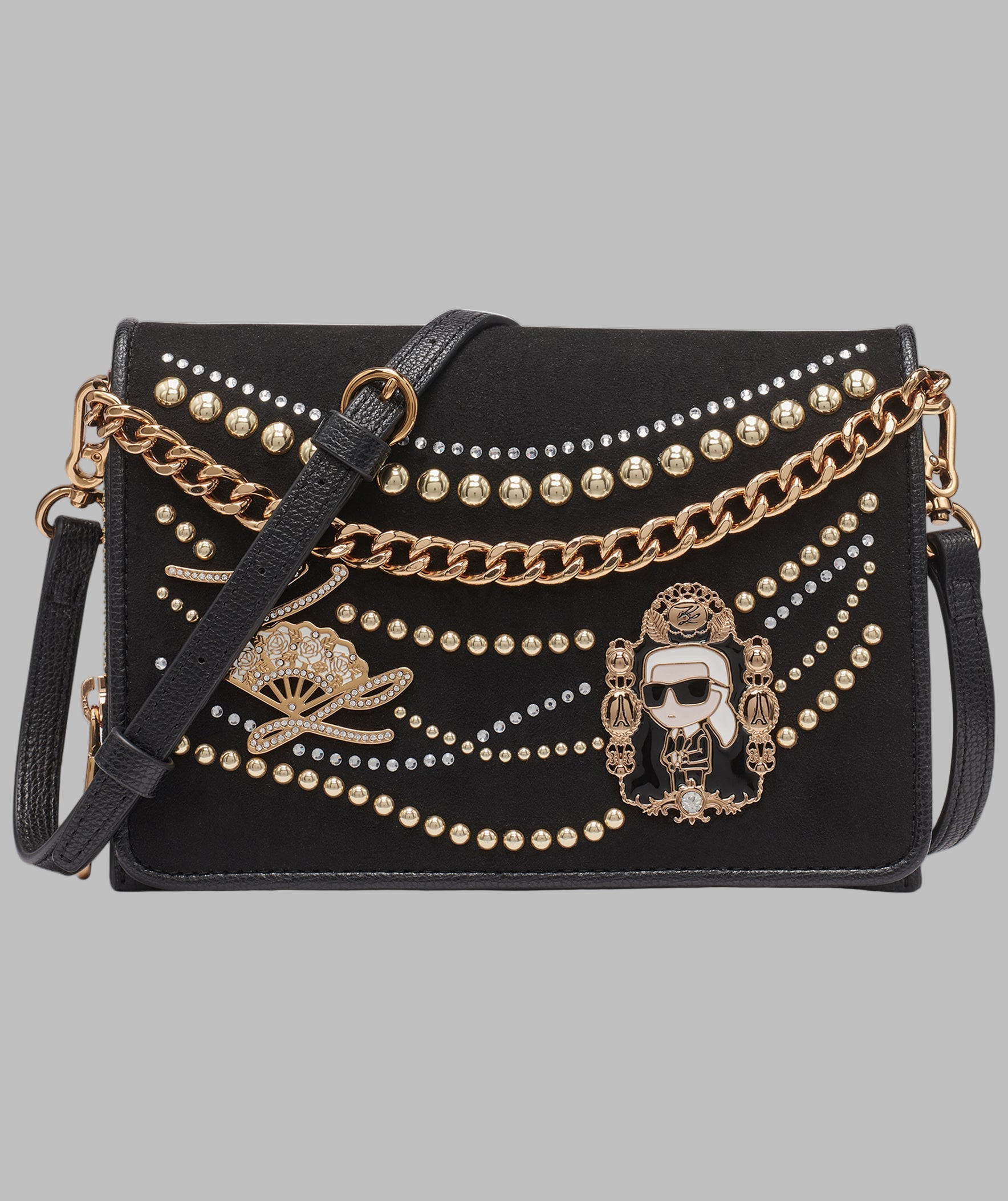 LOURDES SUEDE FLAP CROSSBODY View 1