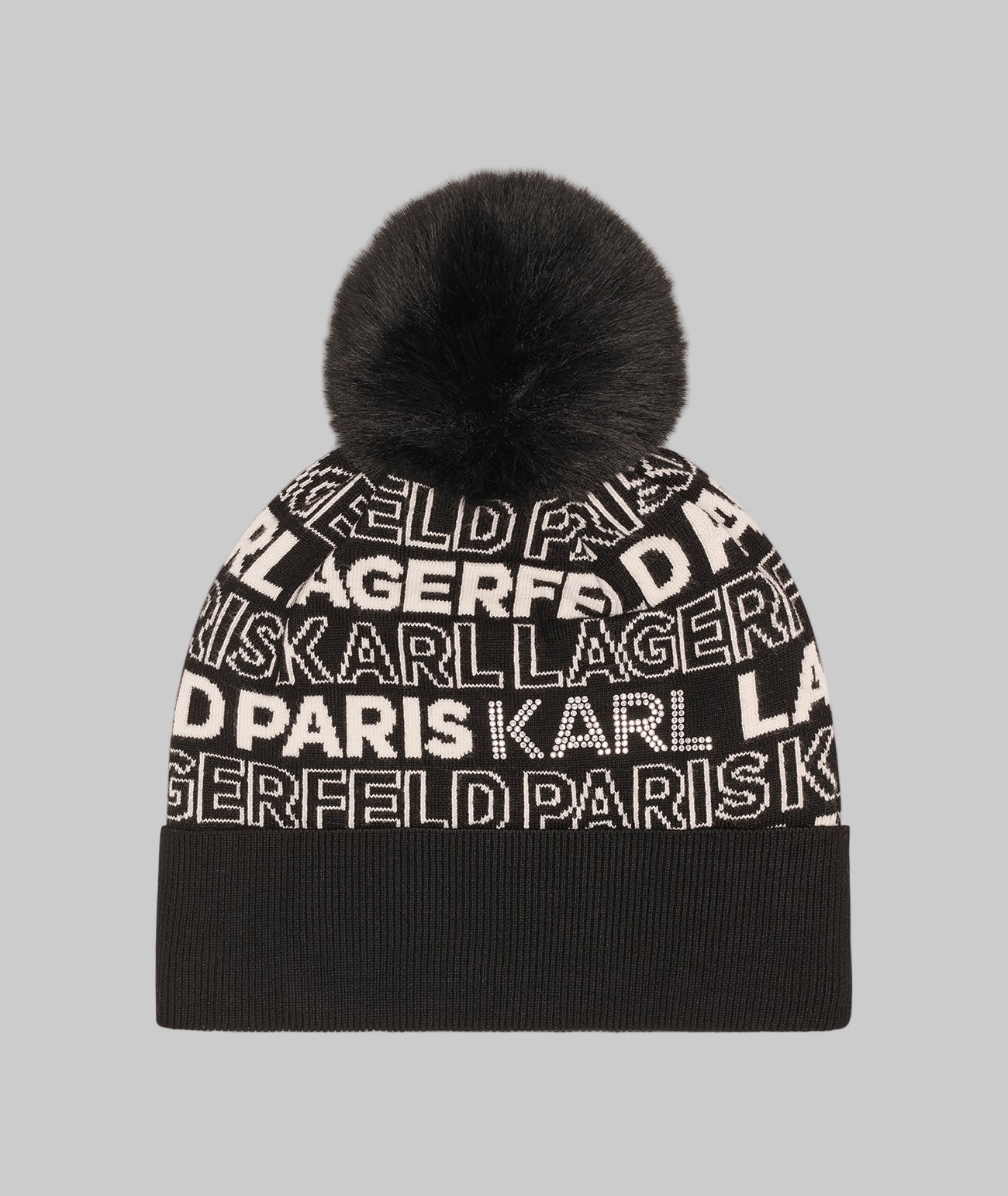 KLP LOGO STUD FAUX FUR POM HAT View 1 | Women's Accessories