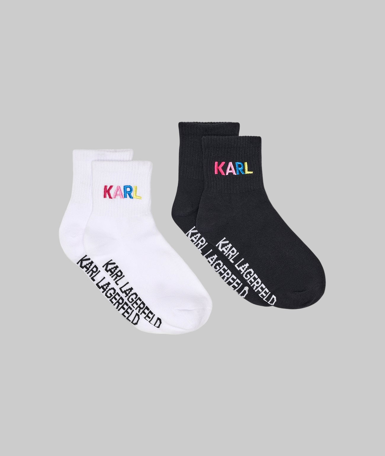COLORFUL LOGO EMBROIDERED ANKLE SOCK 2-PACK View 2 | Women's Accessories