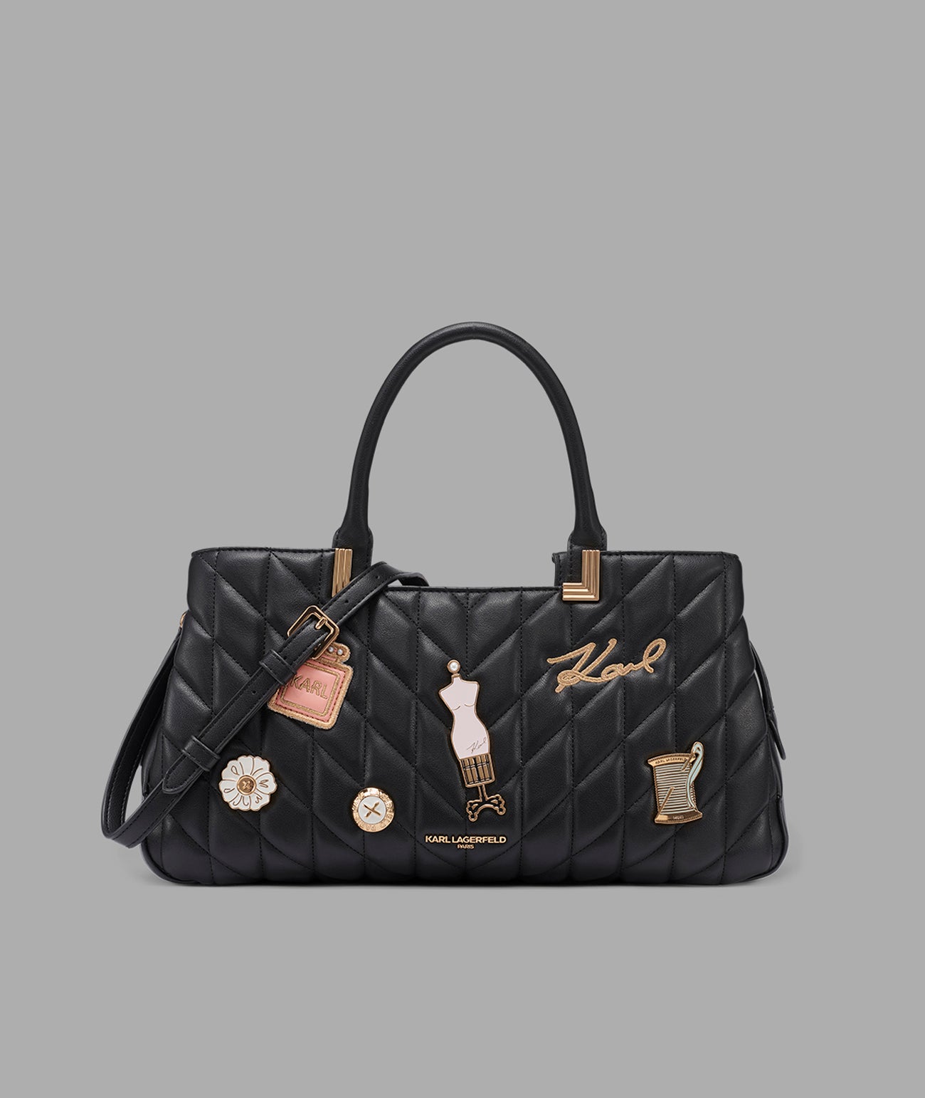 MERIBEL SATCHEL WITH OVERSIZED FASHION PINS View 1 | Women's Satchels