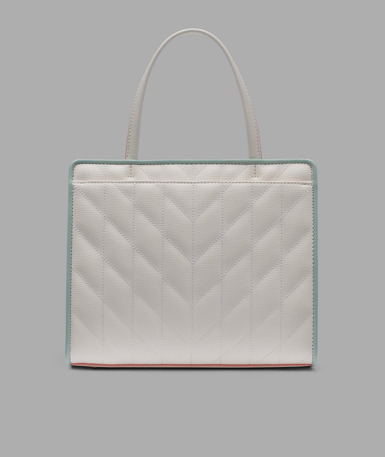 MAYBELLE SATCHEL WITH PINS AND CONTRAST TRIM VIEW 3 | The Handbag Edit