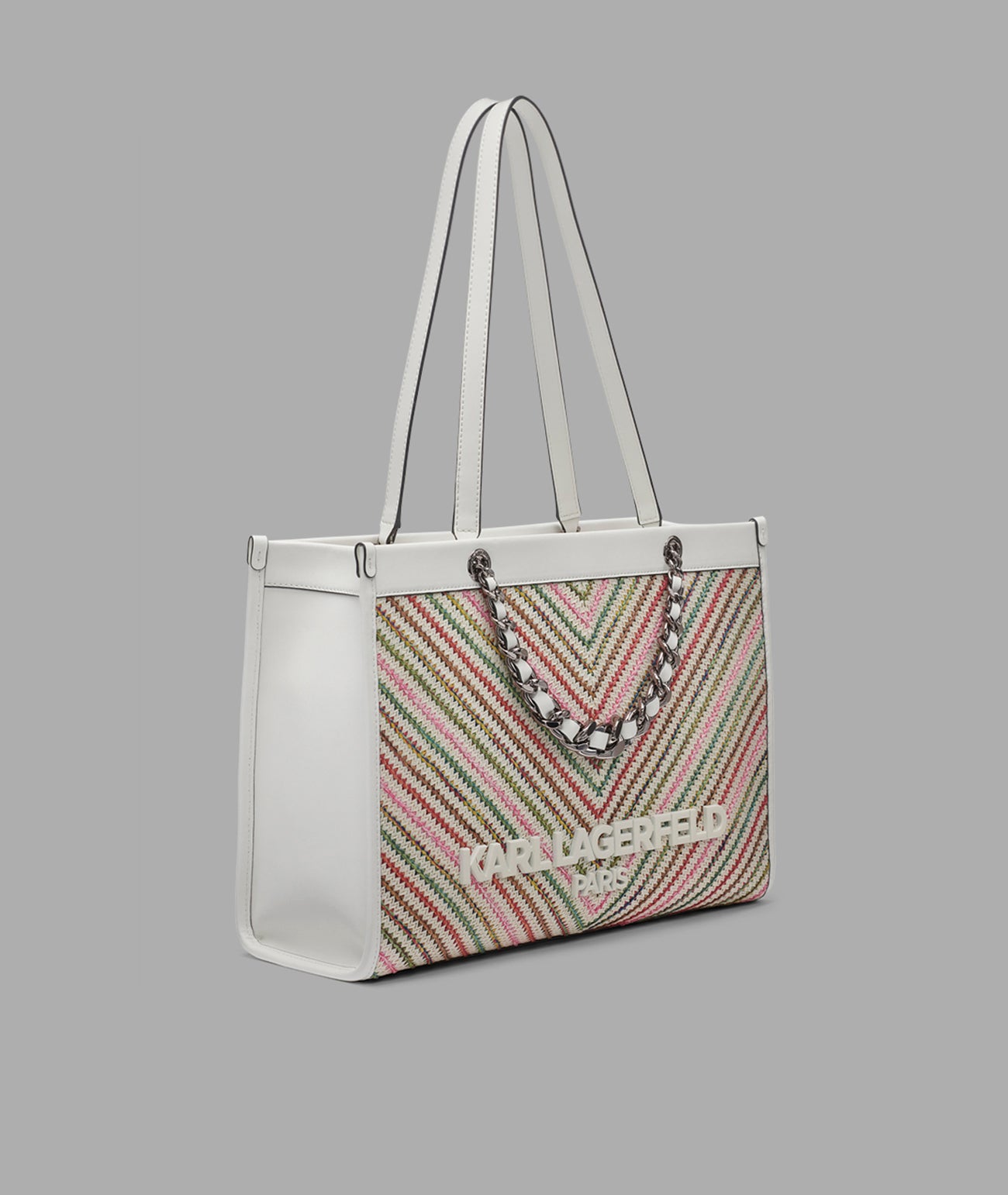 SAVOIE RAFFIA TOTE WITH CHAIN STRAP View 2 | Women's Totes