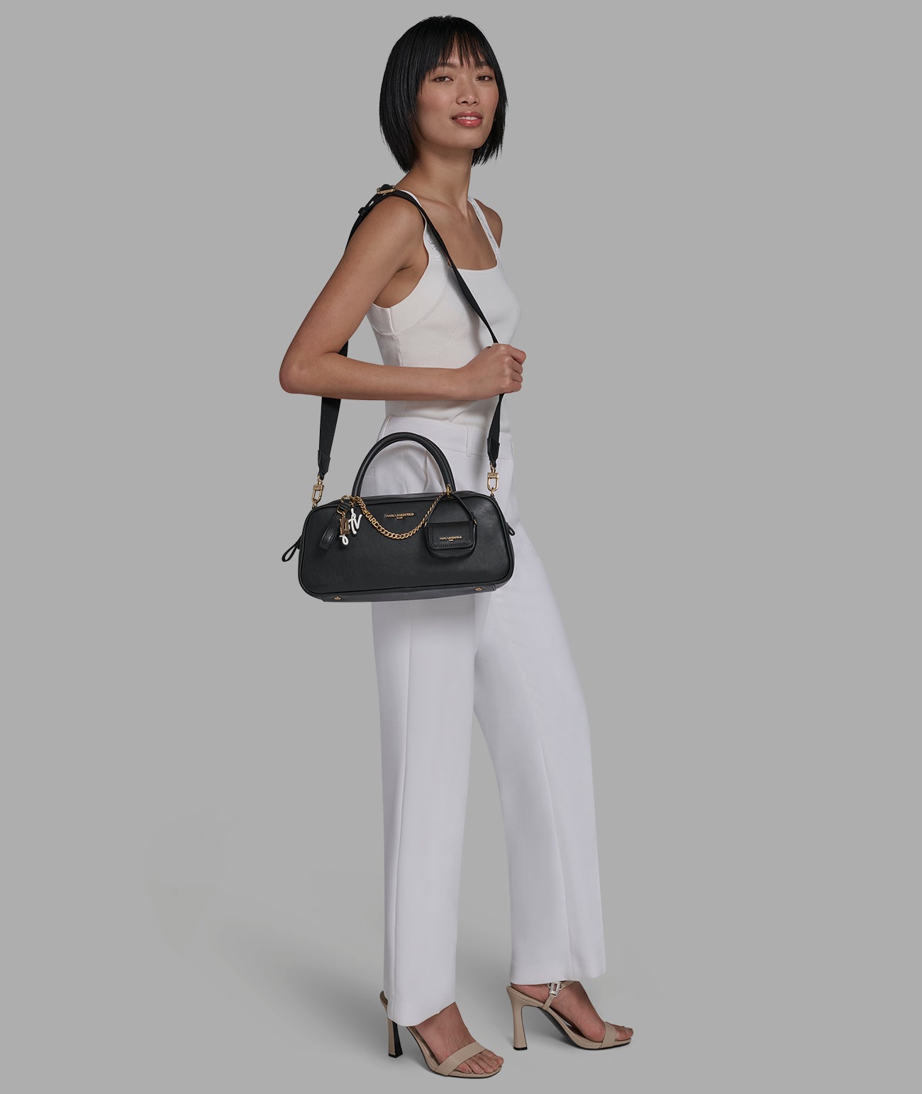 ZAYLIA LARGE SATCHEL WITH CHAIN & MINI BAG VIEW 7