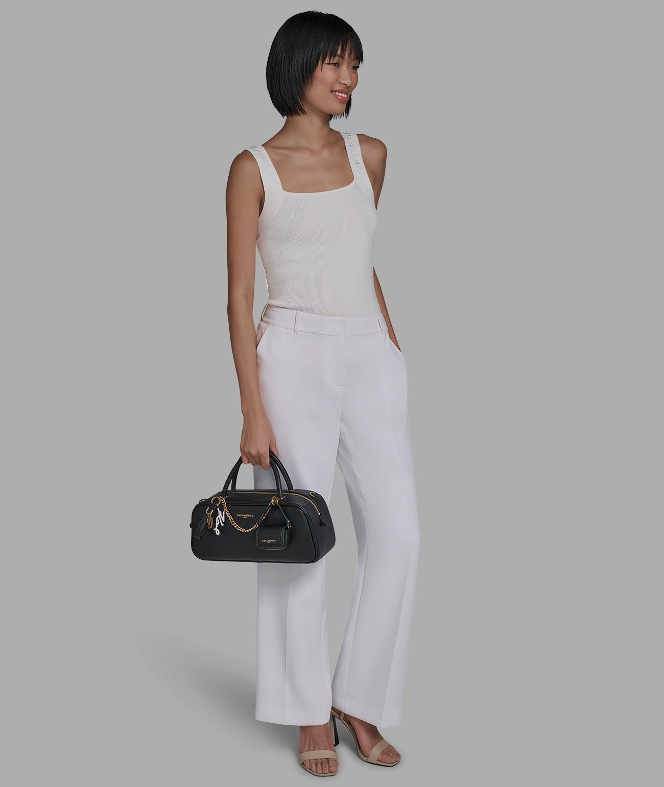 ZAYLIA LARGE SATCHEL WITH CHAIN & MINI BAG VIEW 8