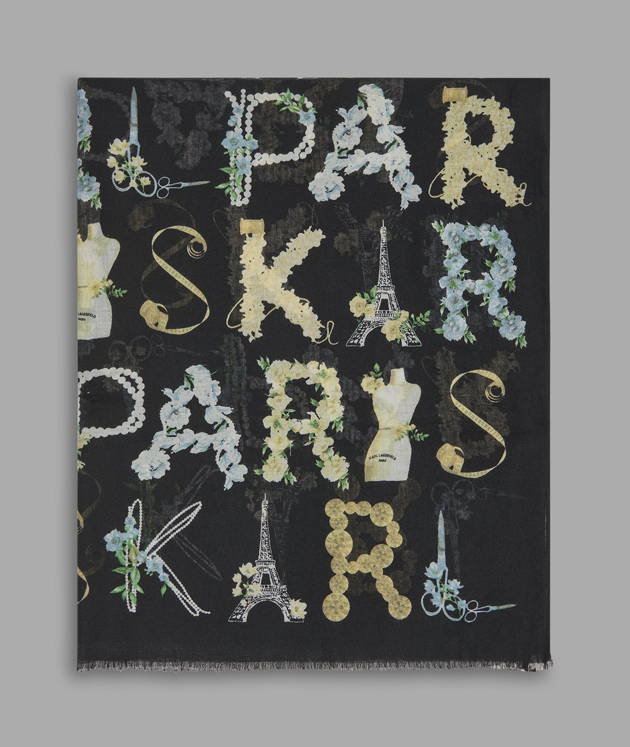 FLORAL KARL LOGO SCARF VIEW 3 | Women's Accessories