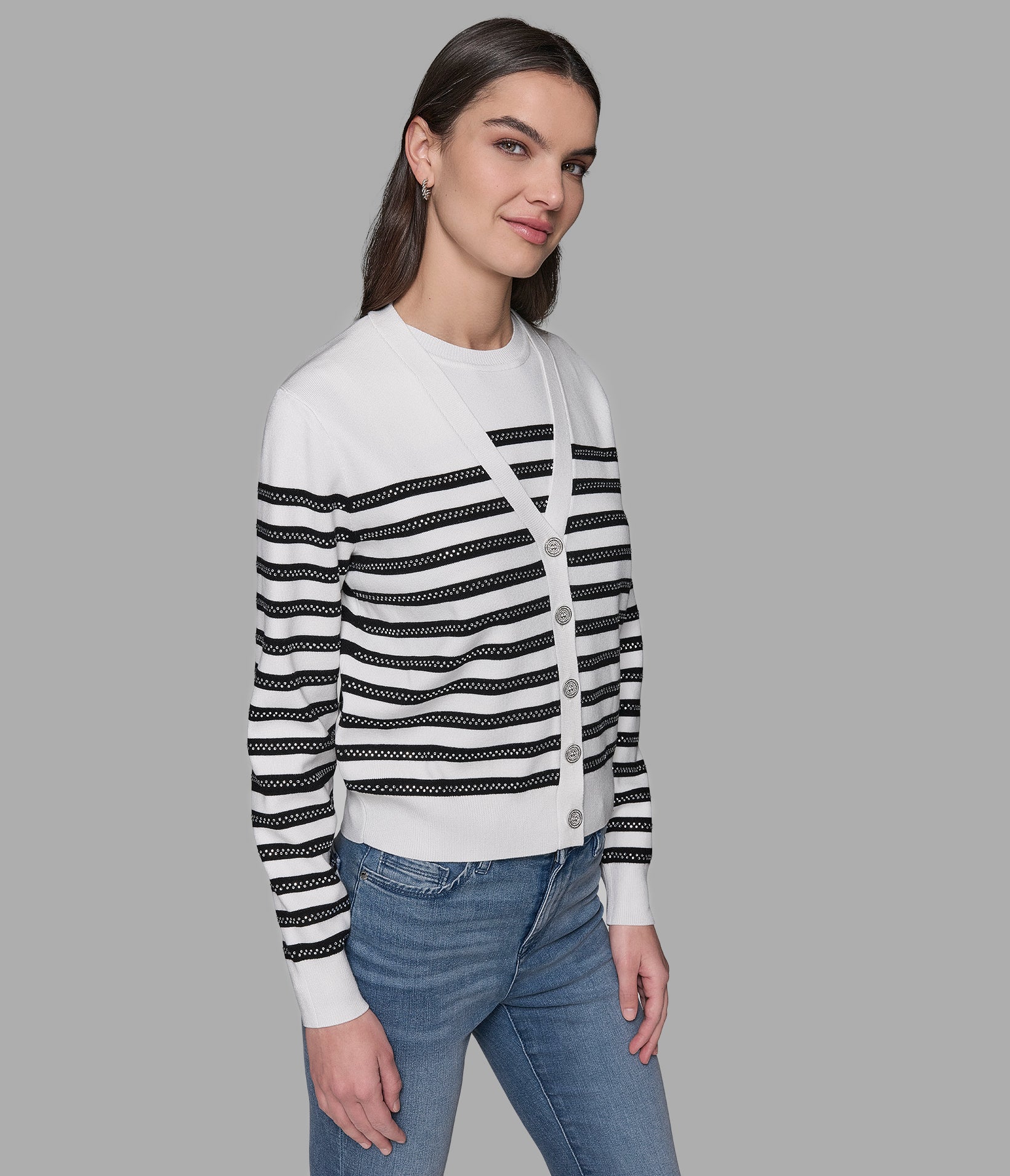 CAPSULE STRIPED CARDIGAN VIEW 4