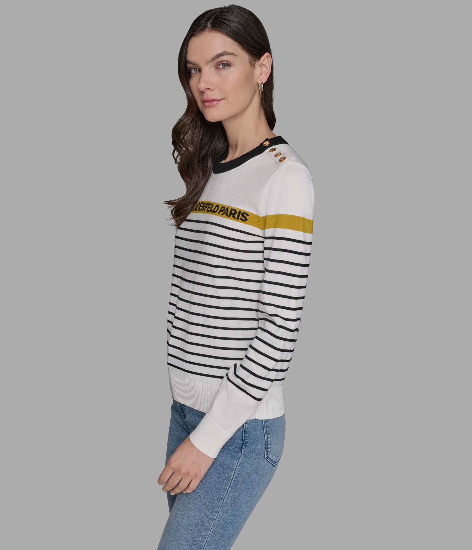 STRIPED LOGO SWEATER VIEW 5 | Best Sellers Shop