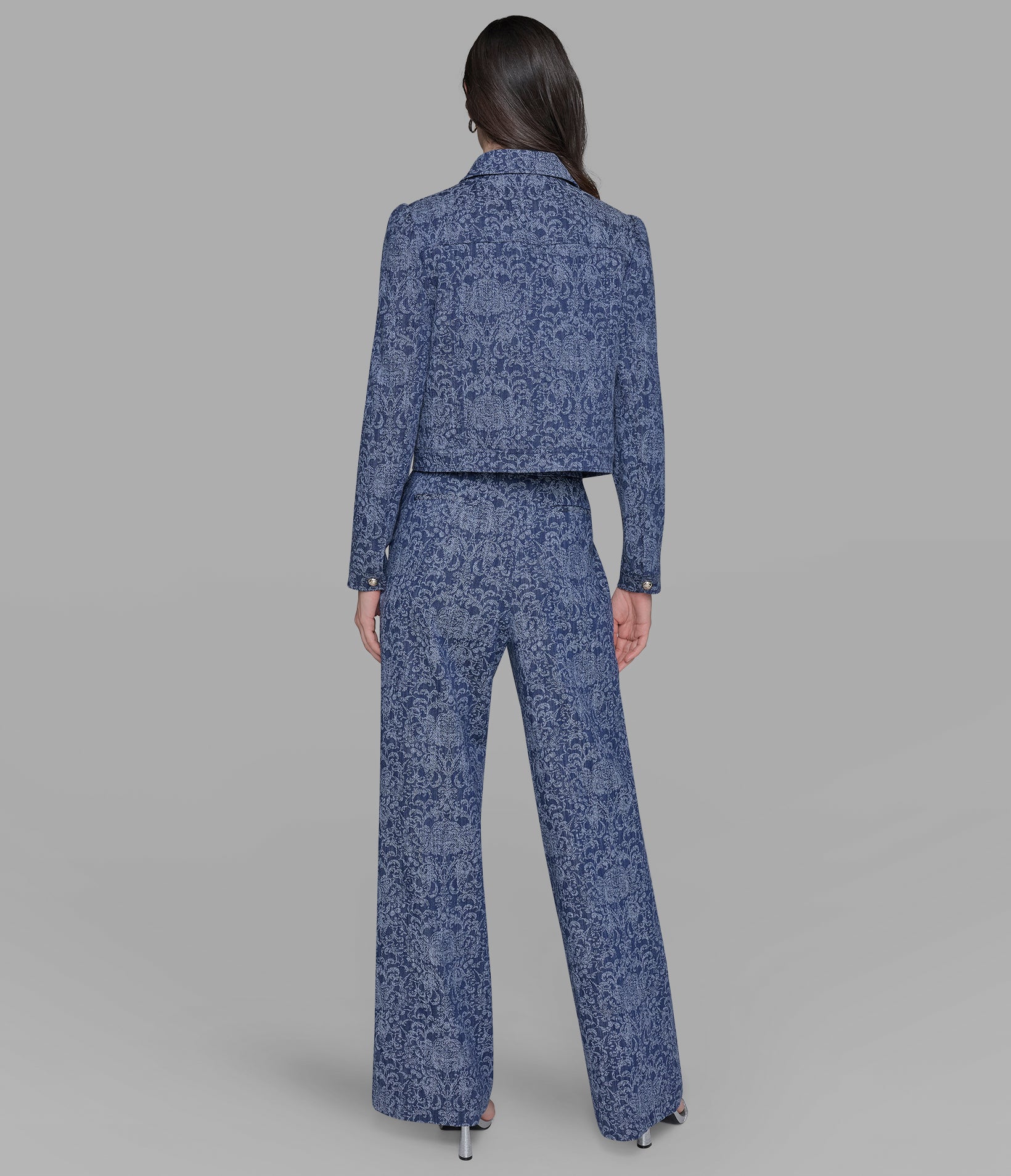BROCADE CO-ORD DENIM JACKET View 2 | Women's Matching Sets