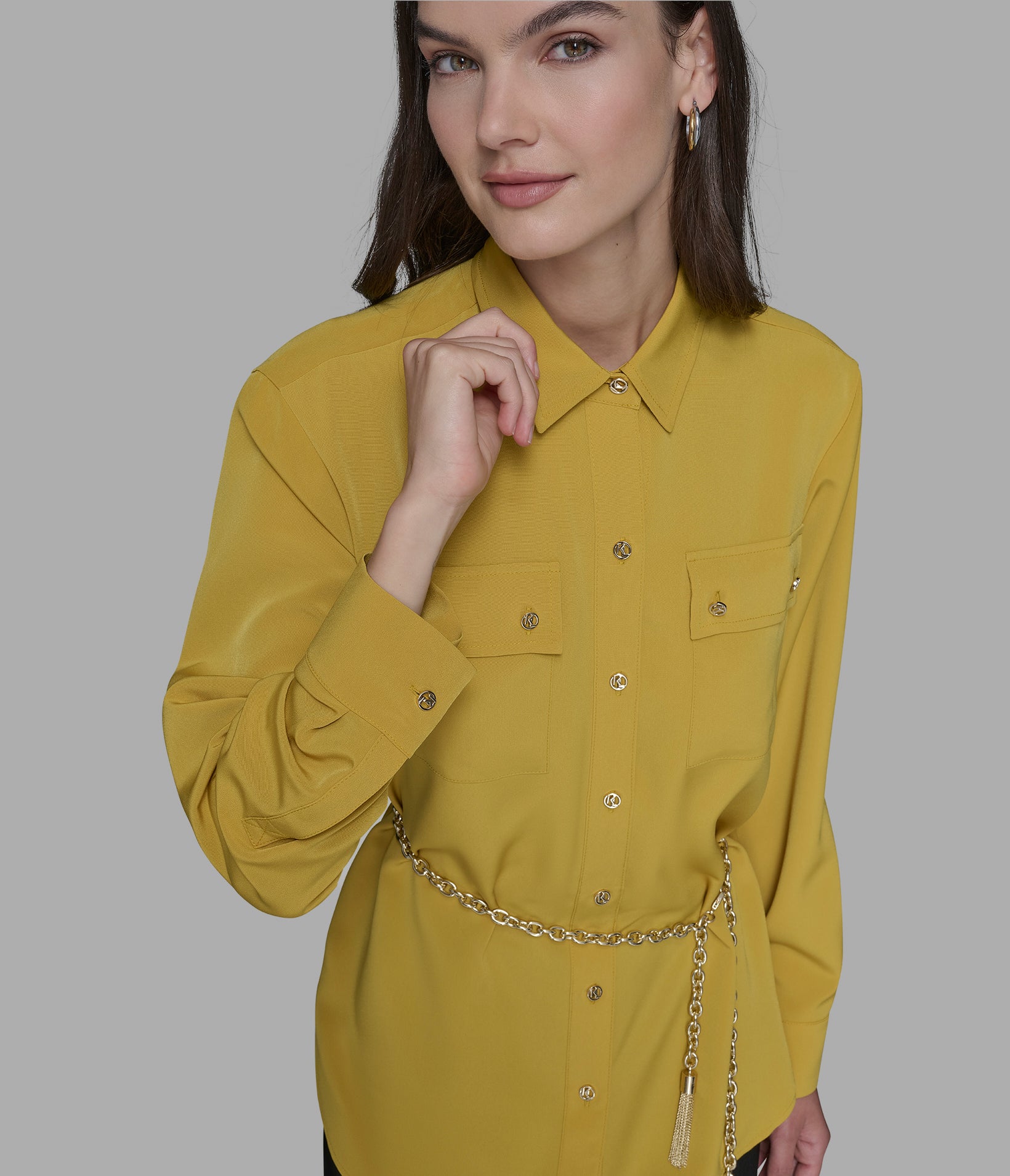 BELTED SOFT BLOUSE VIEW 5 | Women's Sale