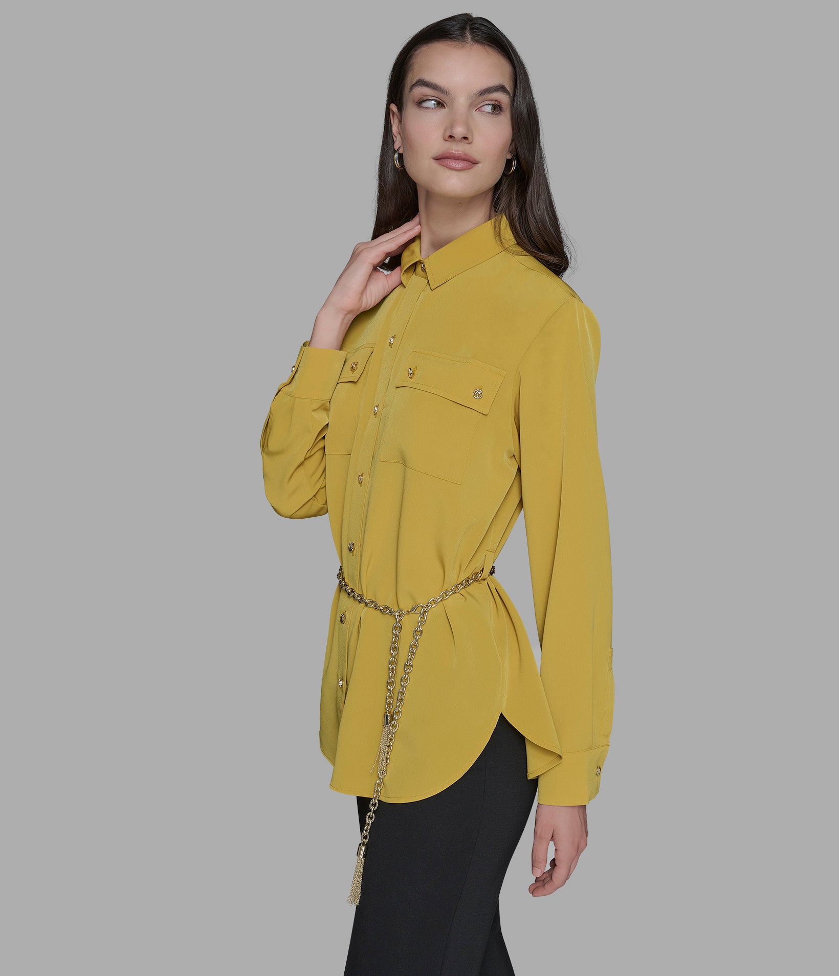 BELTED SOFT BLOUSE VIEW 4 | Women's Sale