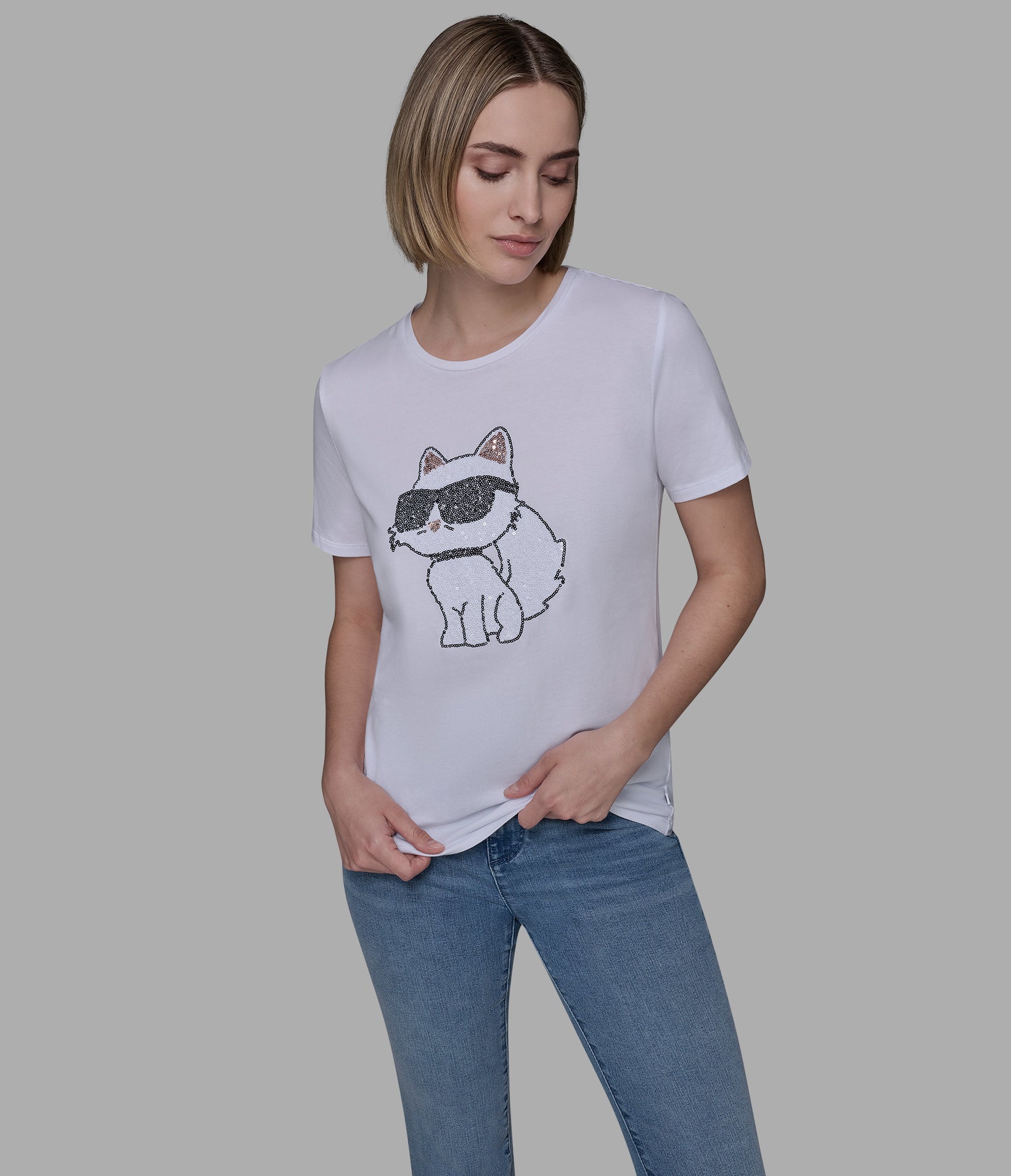 CHOUPETTE SEQUIN LOGO TEE VIEW 4 | All That Glitters