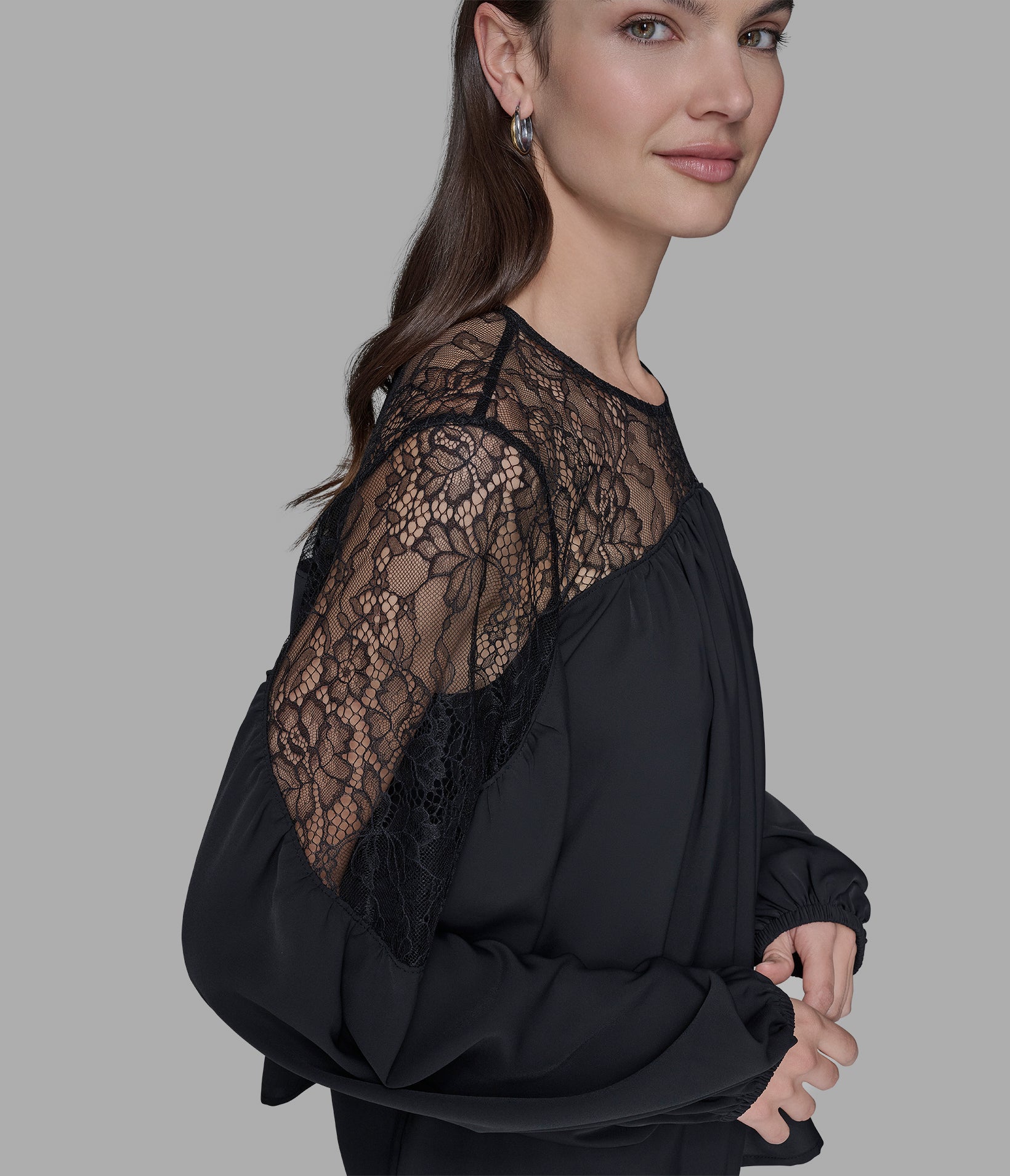 LACE-PANELED BOHO BLOUSE View 1 | WOMEN'S FALL COLLECTION