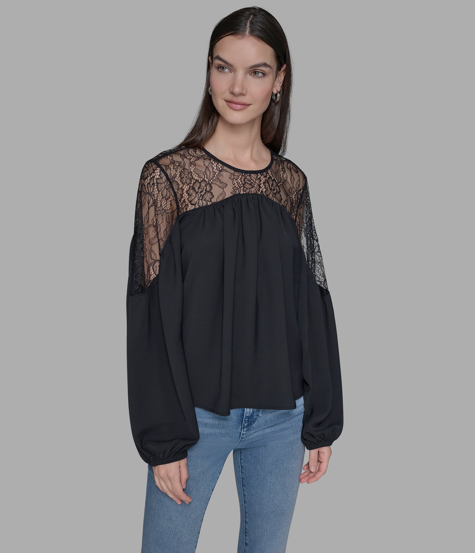 LACE-PANELED BOHO BLOUSE VIEW 4 | WOMEN'S FALL COLLECTION